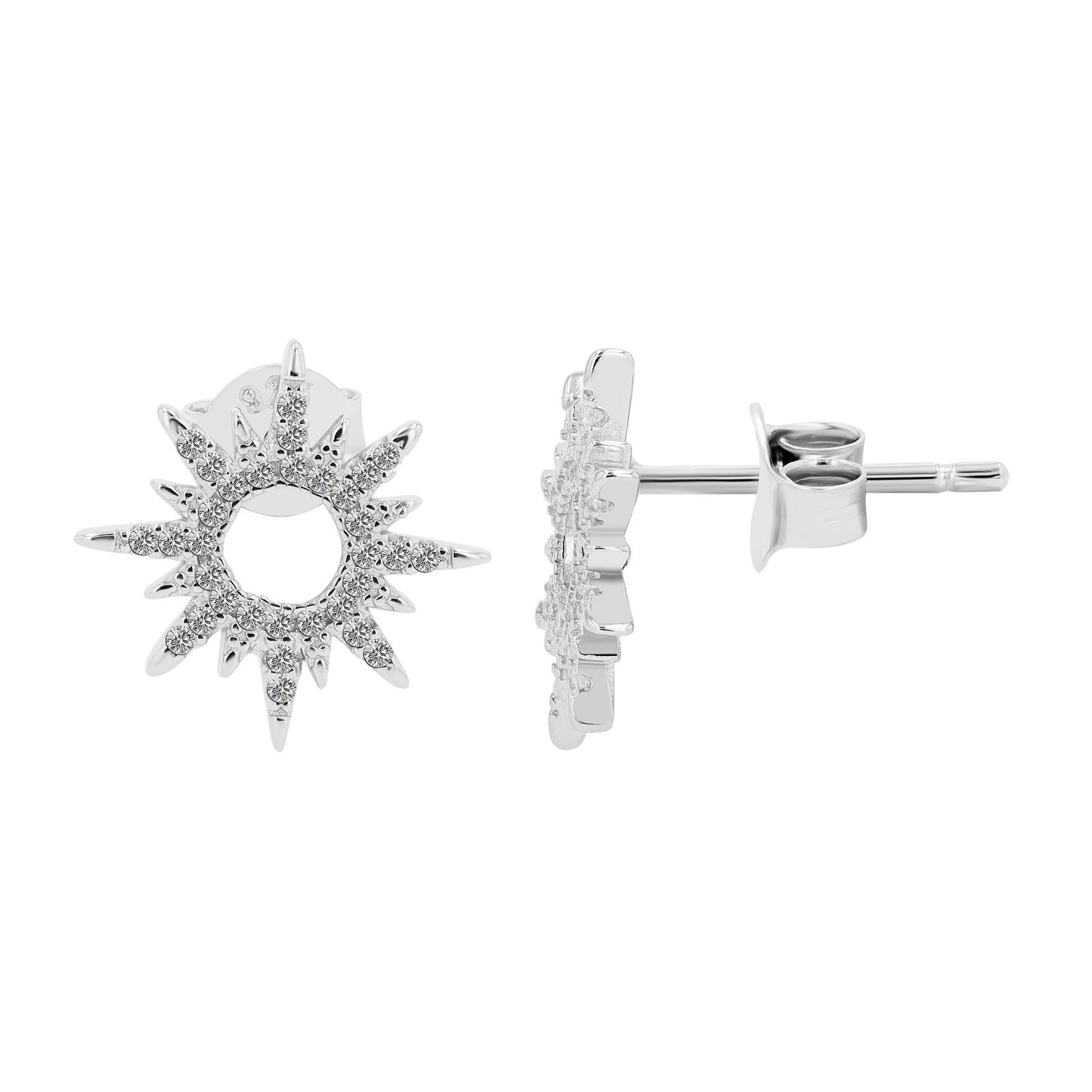 Damen Ohrringe – Ohrstecker aus 925 Silber mit Zirkonia