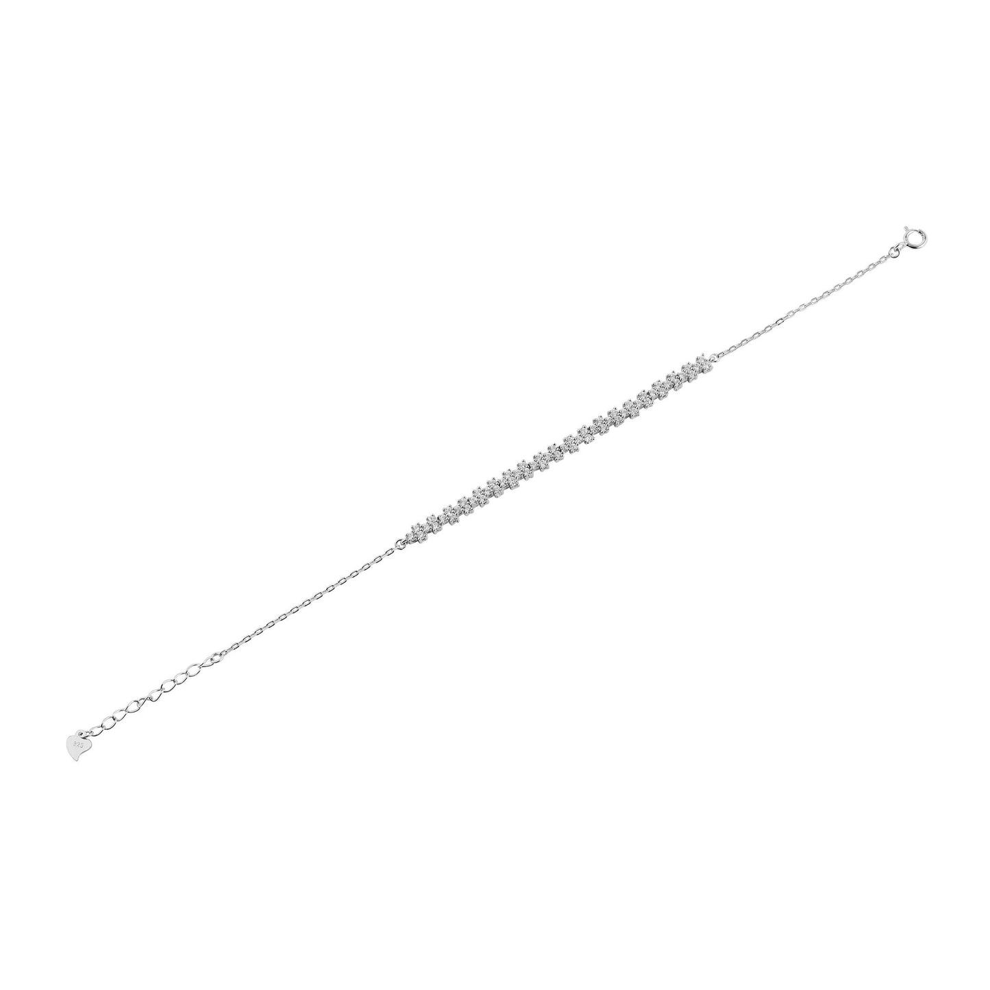 Damen Armband aus 925 Silber 17+3 cm
