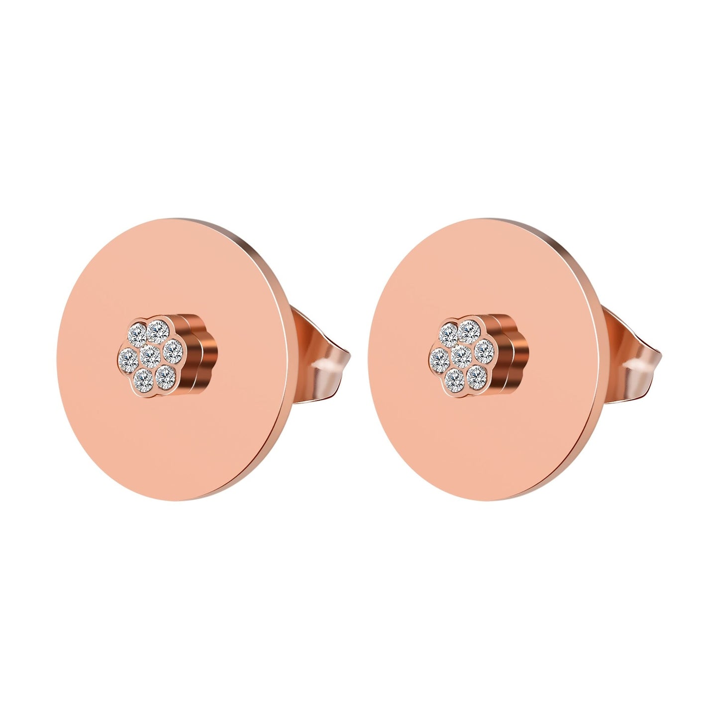 Damen Ohrringe – Ohrstecker aus Edelstahl mit Strass Steinchen