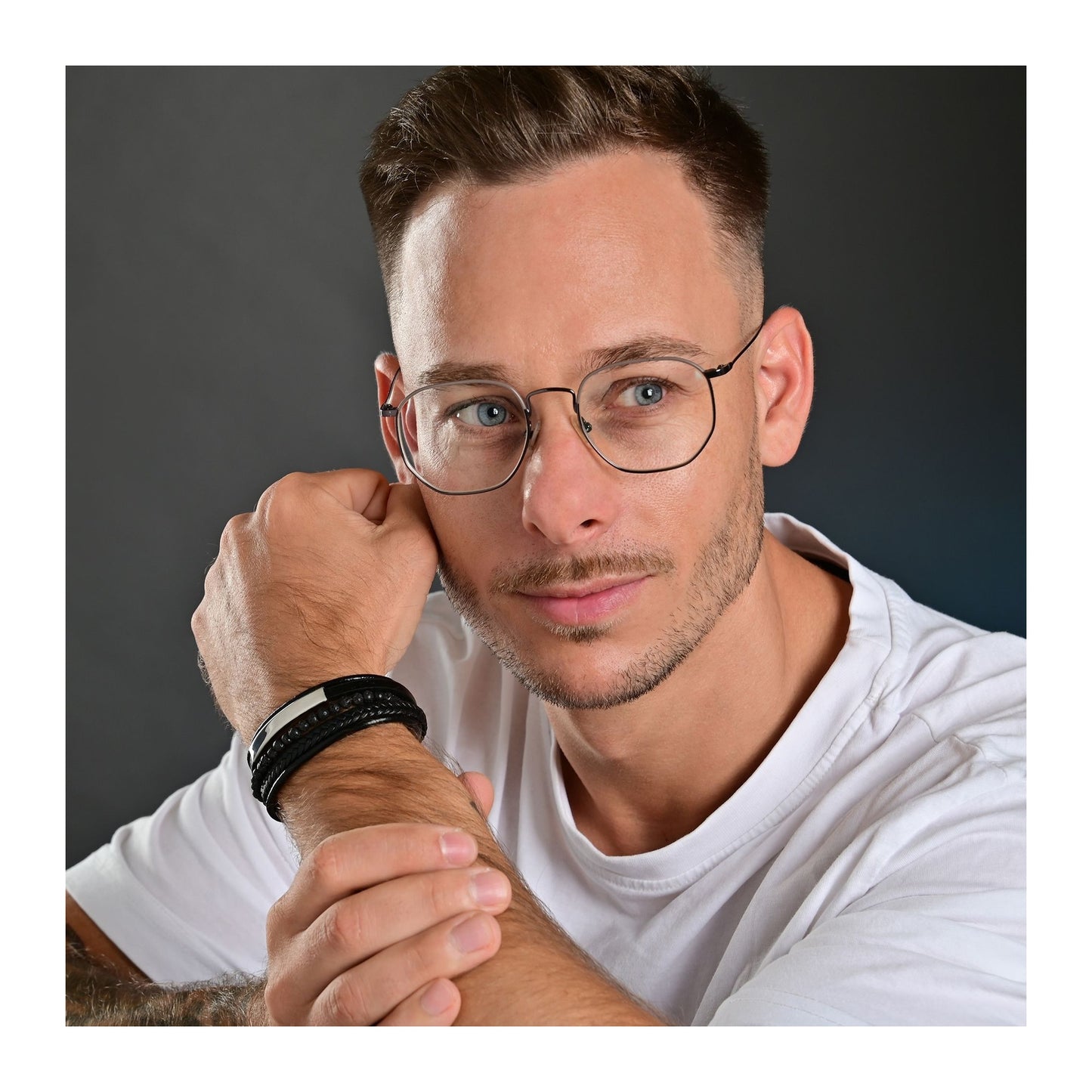 Herren Armband – Lederarmband aus Leder 17 cm