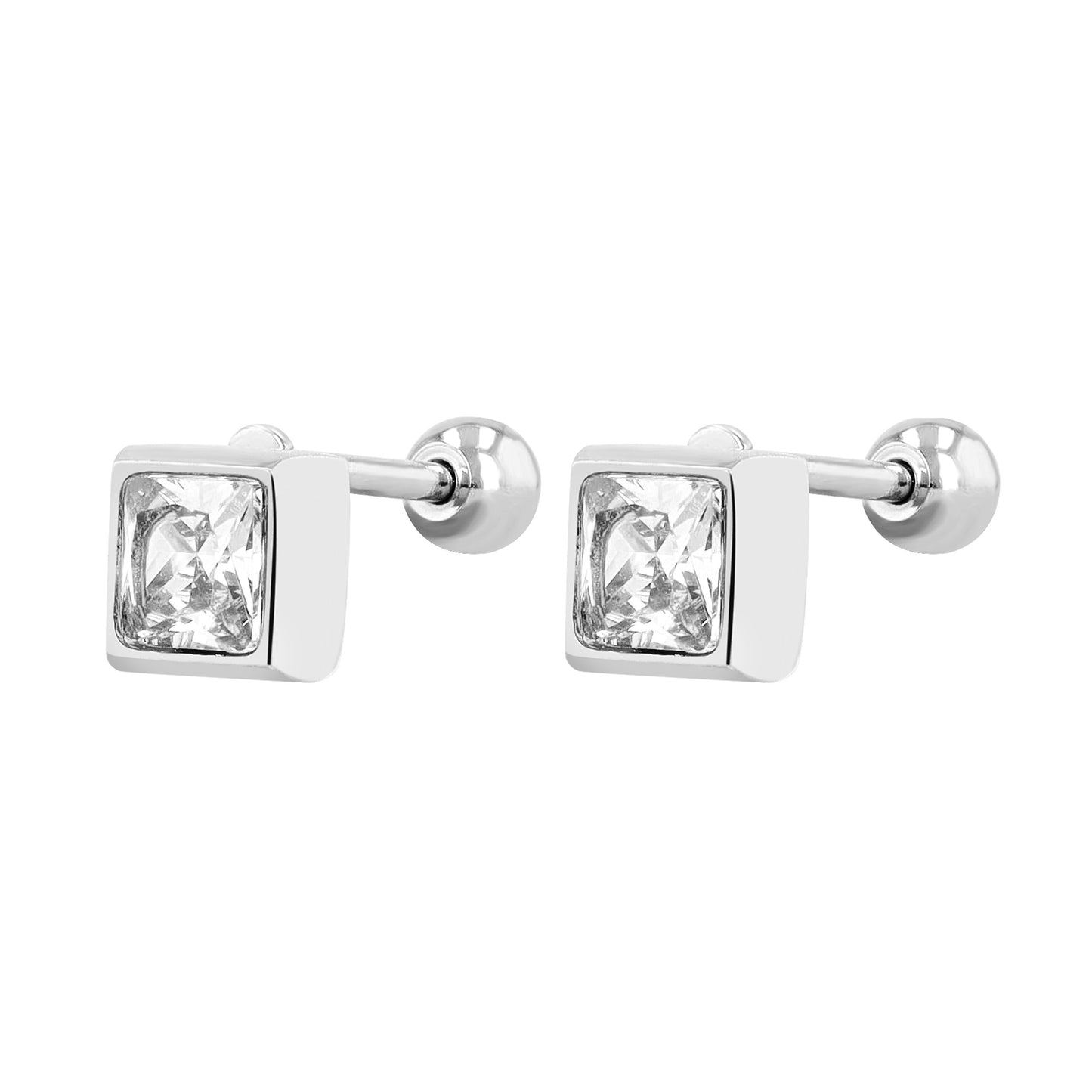 Damen Ohrringe – Ohrstecker aus Edelstahl mit Zirkonia