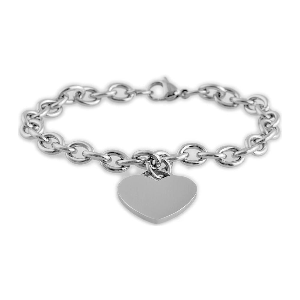 Damen Armband – Herz aus Edelstahl 22 cm