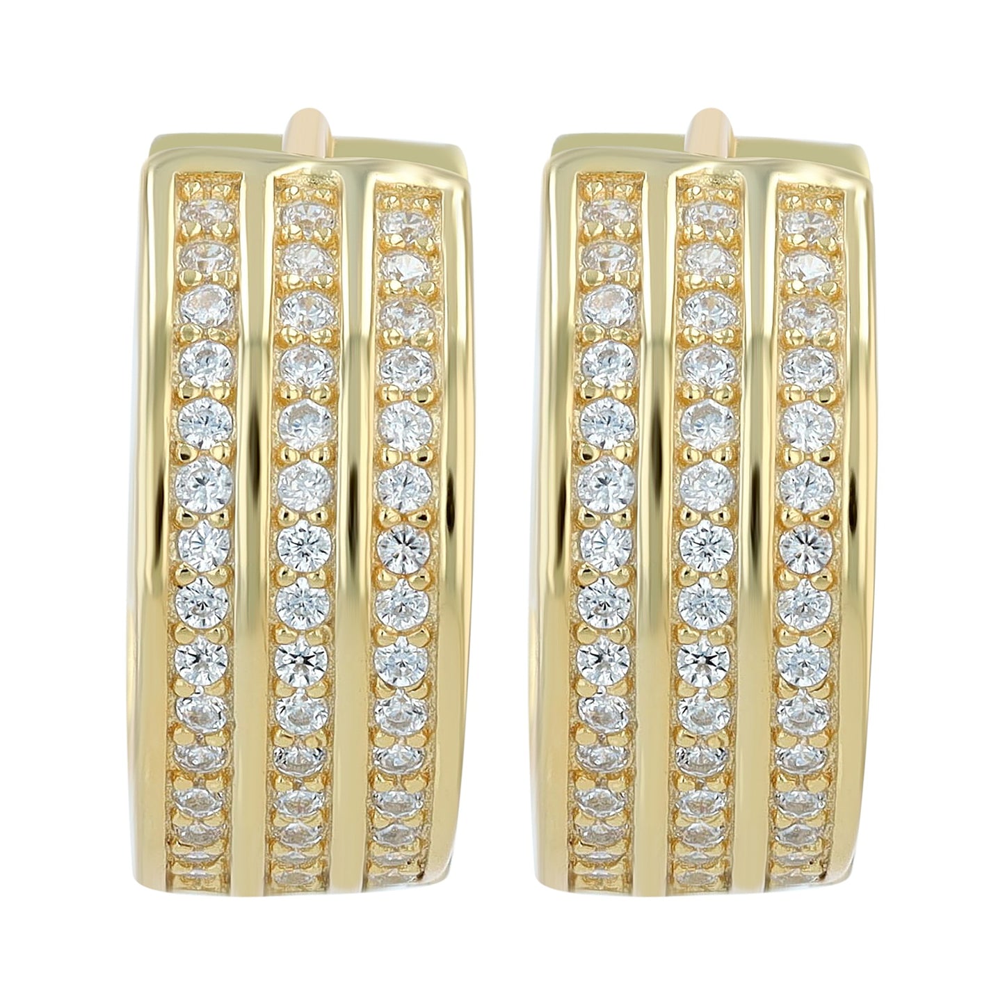 Damen Ohrringe – Creole aus 925 Silber mit Zirkonia