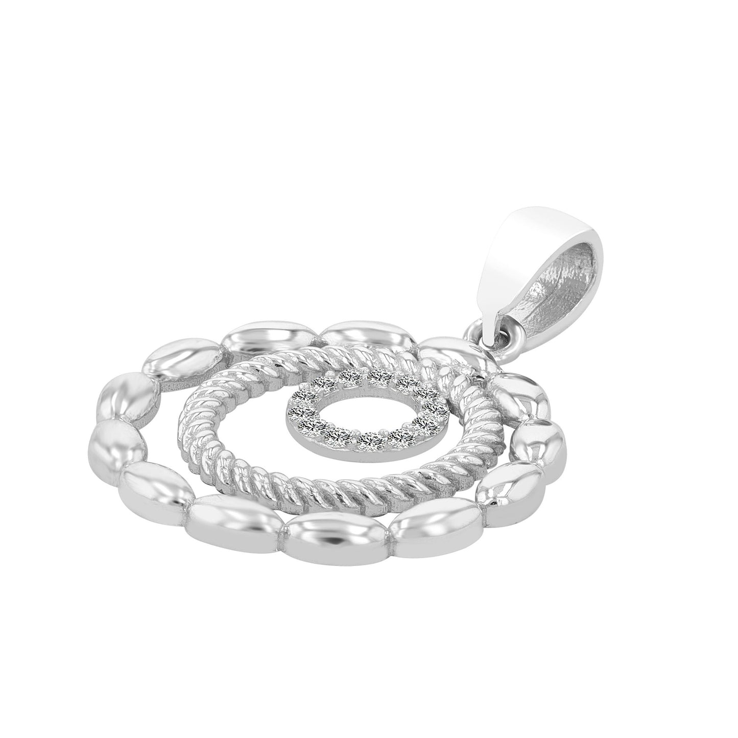 Damen Anhänger aus 925 Silber mit Zirkonia