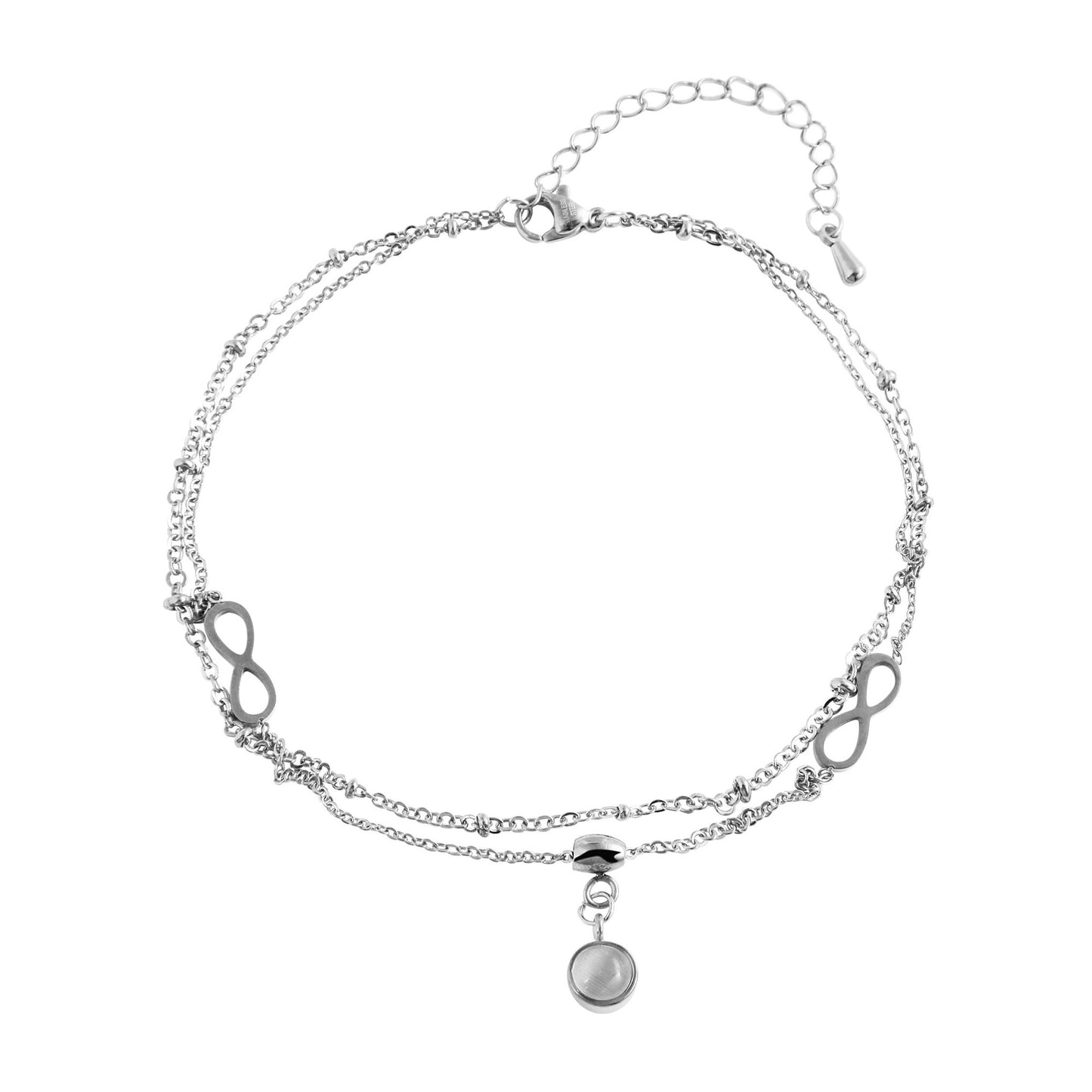 Damen Armband – Unendlichkeitszeichen aus Edelstahl 24 cm