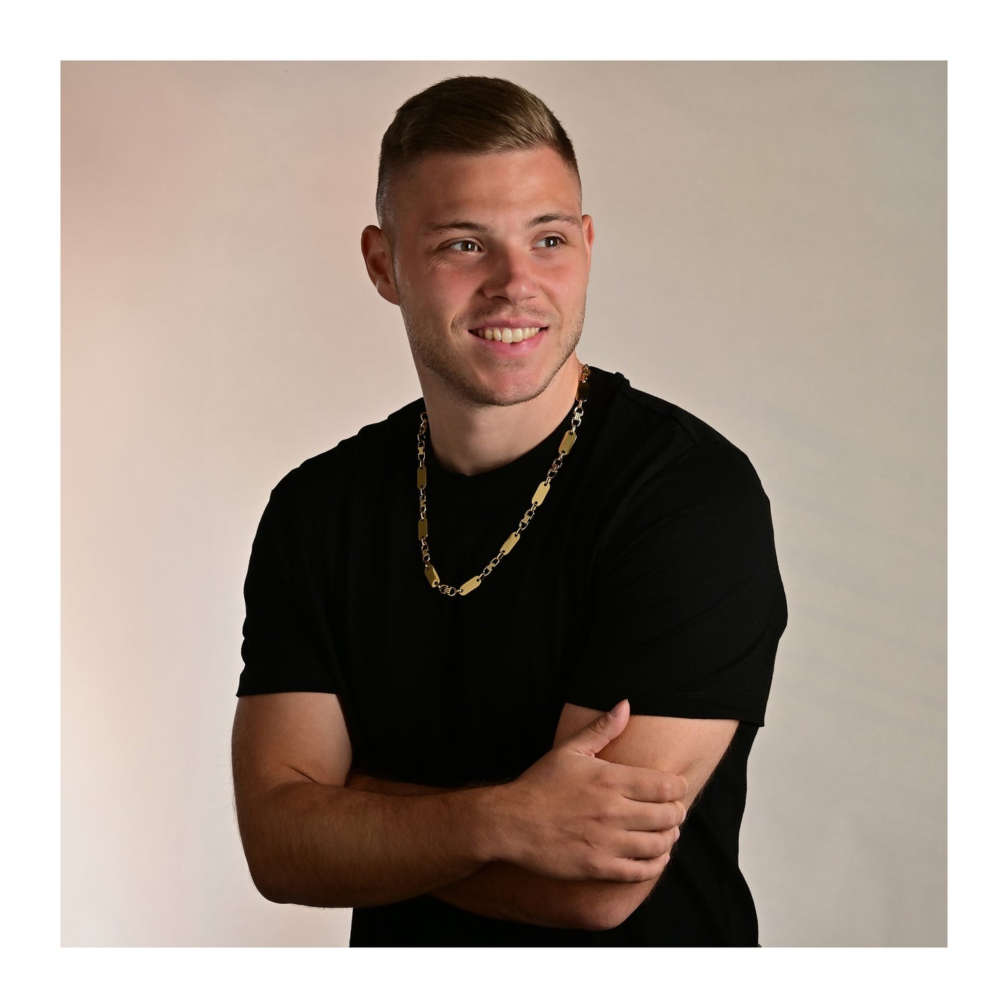 Unisex Halskette – Plattenkette aus Edelstahl 60 cm