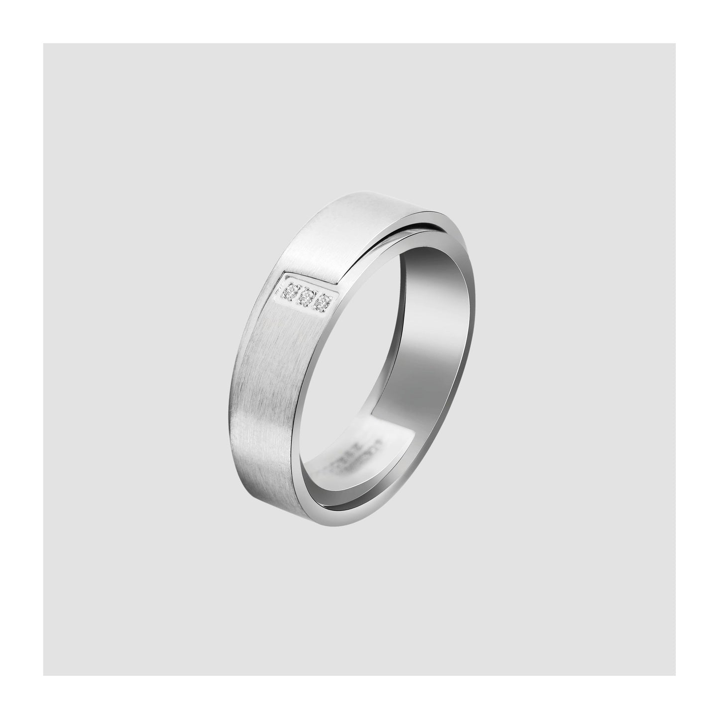 Damen Ring aus Edelstahl mit Strass Steinchen