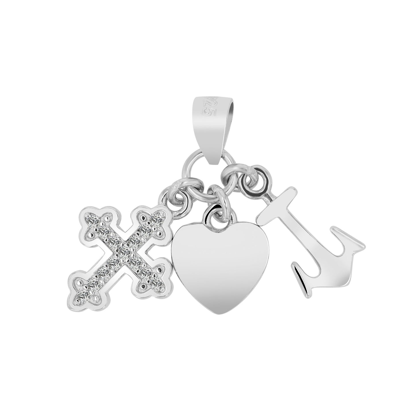 Damen Anhänger – Kreuz Kreuzanhänger aus 925 Silber