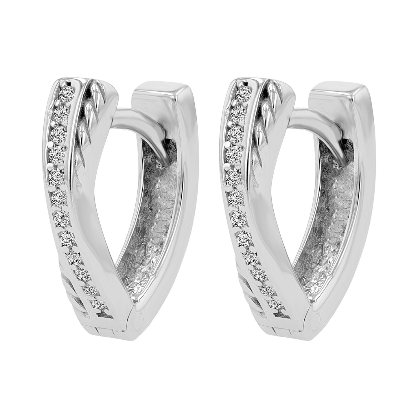 Damen Ohrringe – Klappcreole aus 925 Silber