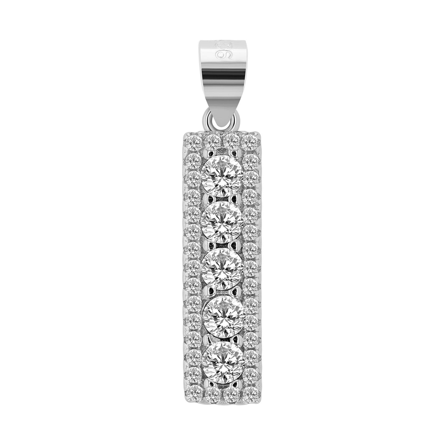 Damen Anhänger – Herzanhänger aus 925 Silber mit Zirkonia