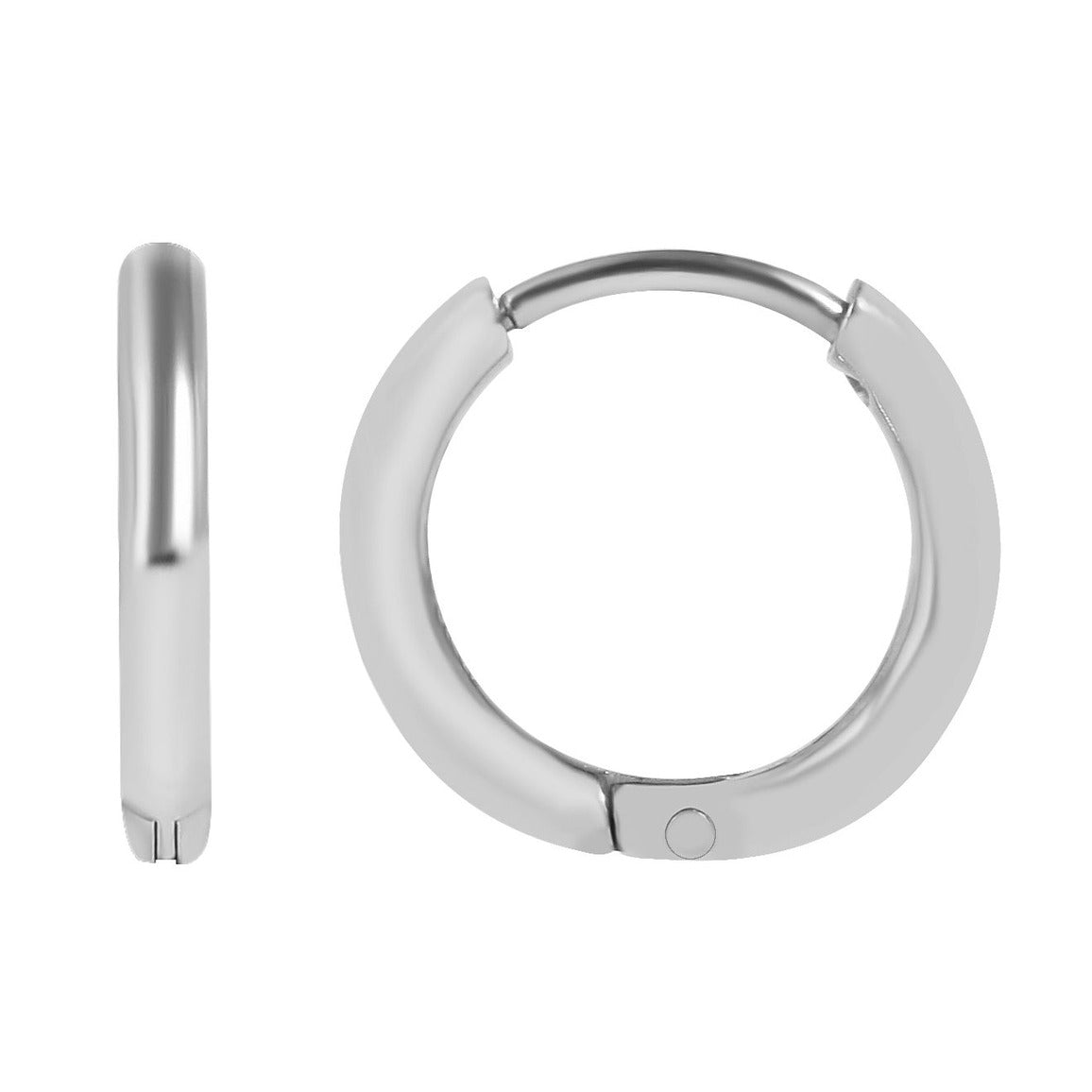 Unisex Ohrringe – Klappcreole aus Edelstahl