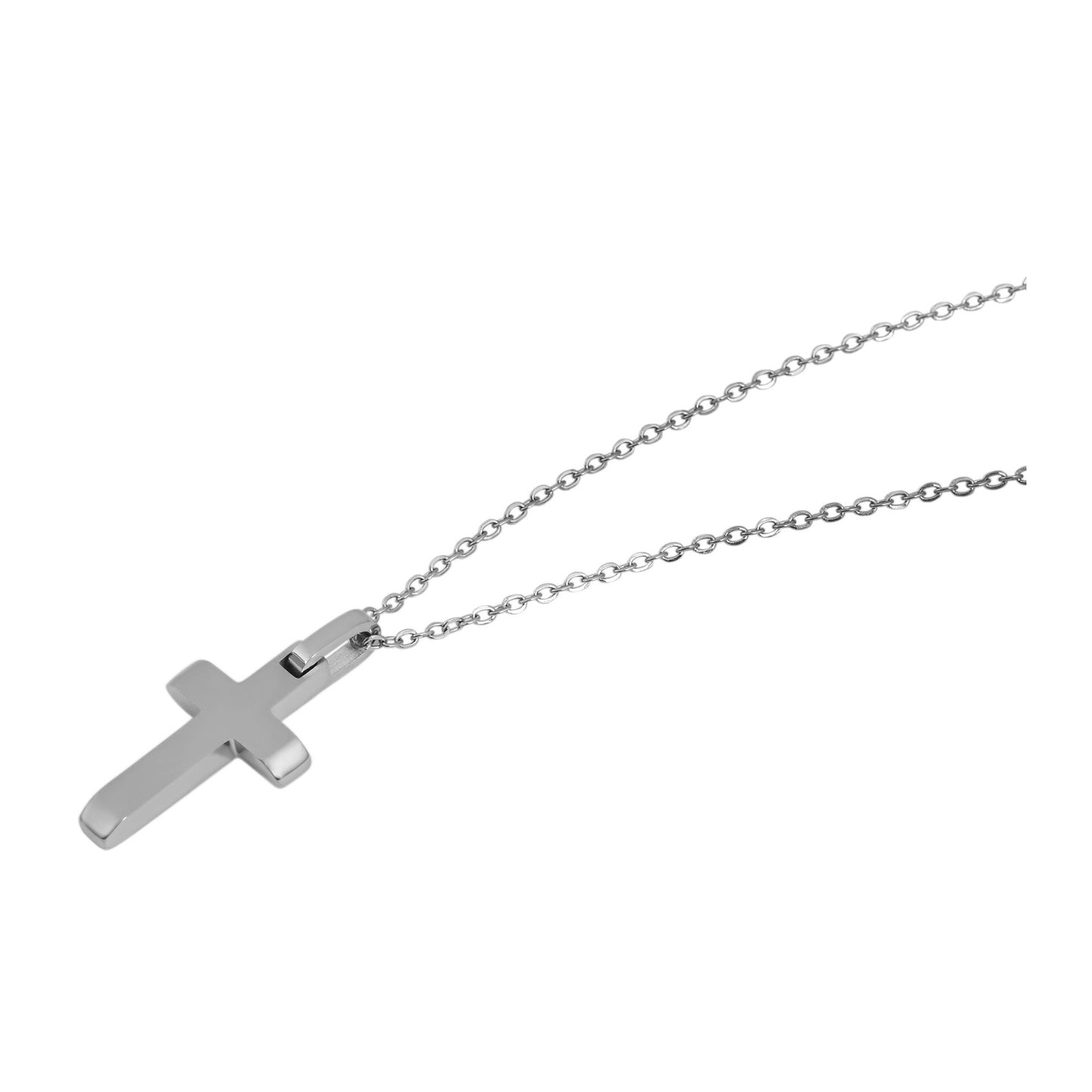 Unisex Halskette mit Anhänger – Kreuz aus Edelstahl