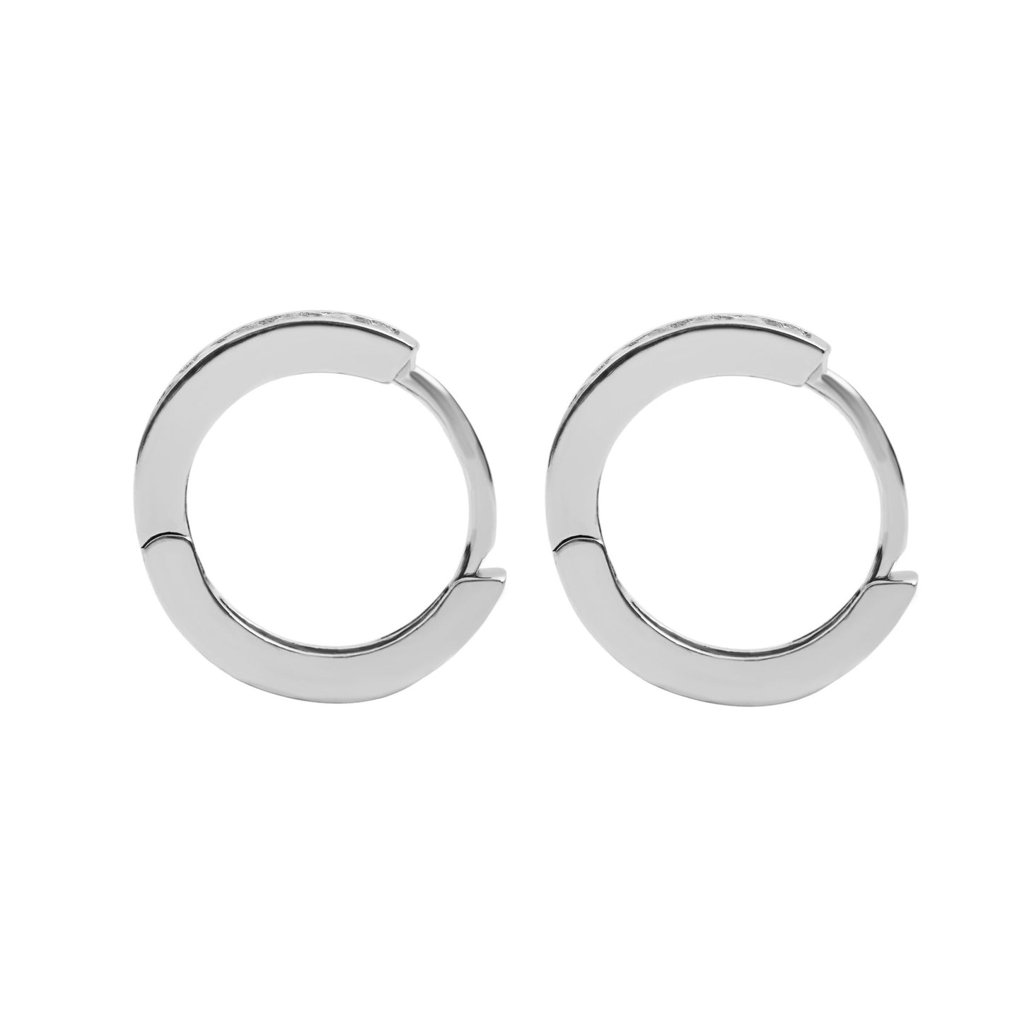 Damen Ohrringe – Klappcreole aus 925 Silber mit Zirkonia