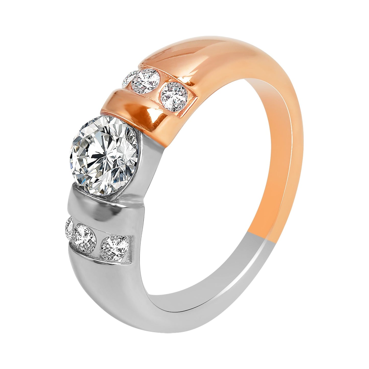 Damen Ring aus Edelstahl mit Zirkonia