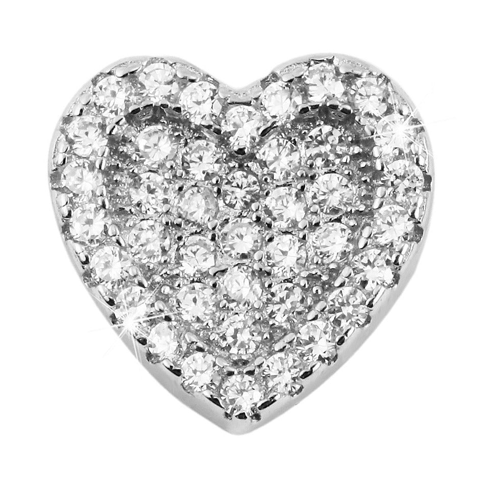 Damen Anhänger – Herz Herzanhänger aus 925 Silber mit Zirkonia