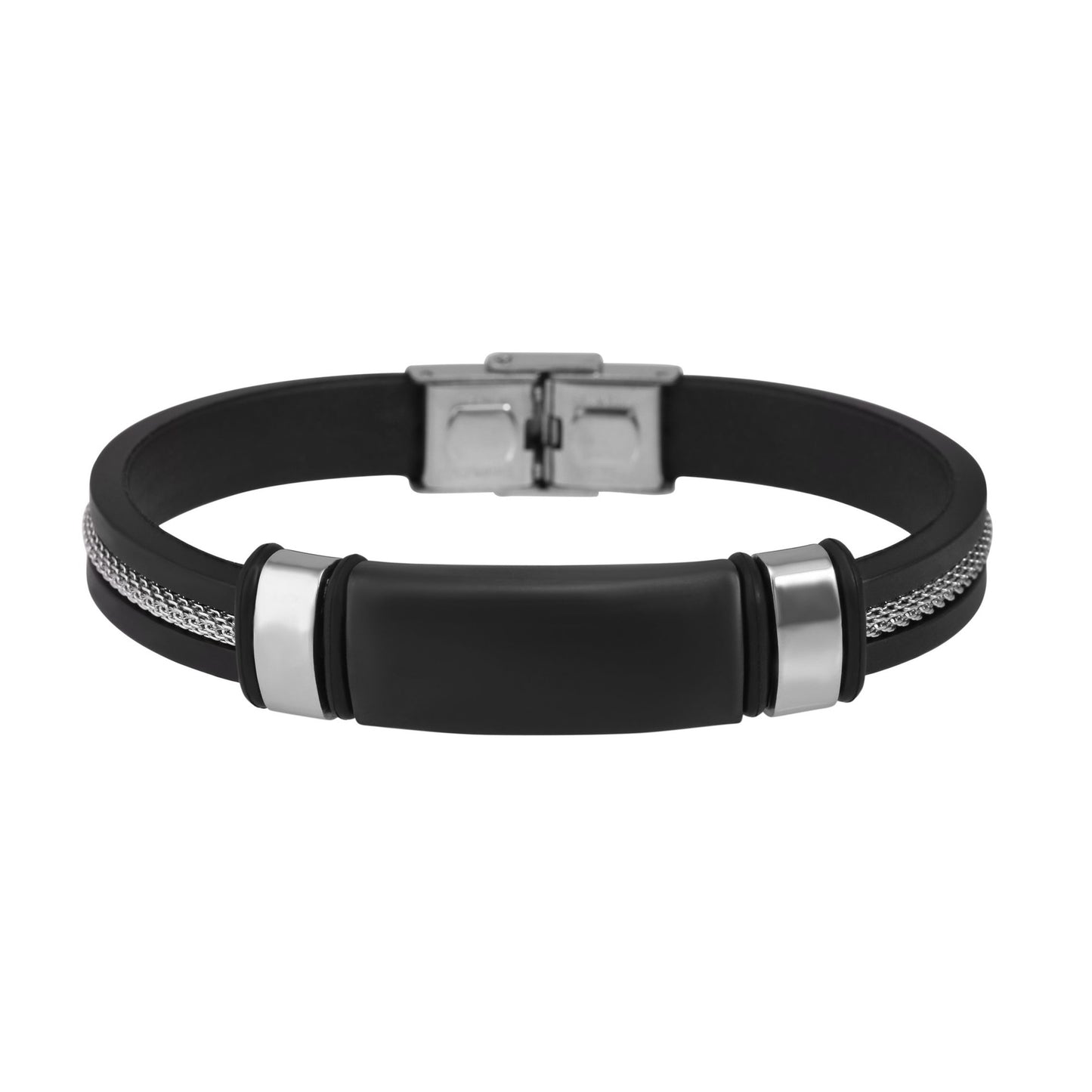 Herren Armband – Armreif aus Silikon 21 cm