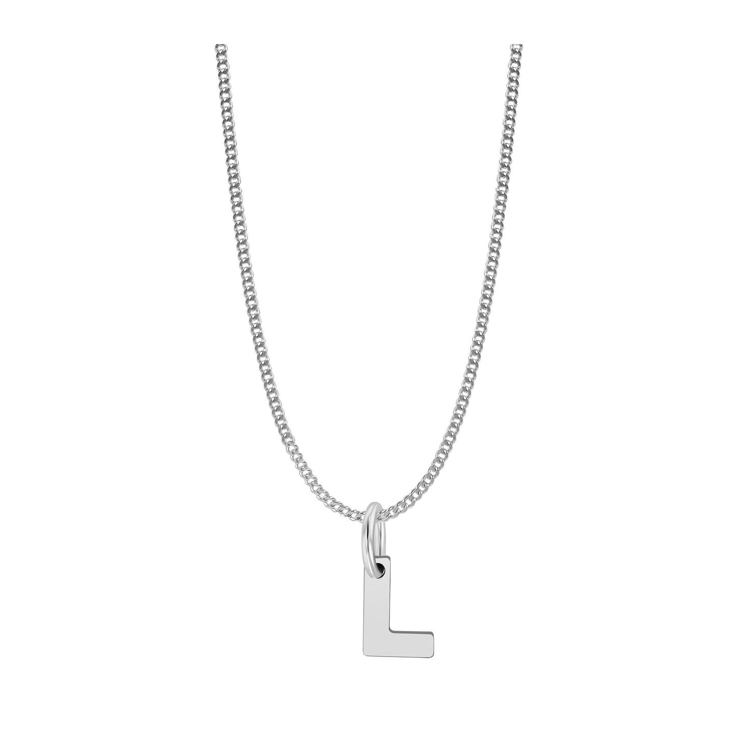 Unisex Anhänger – Buchstabe N Buchstabenanhänger aus 925 Silber
