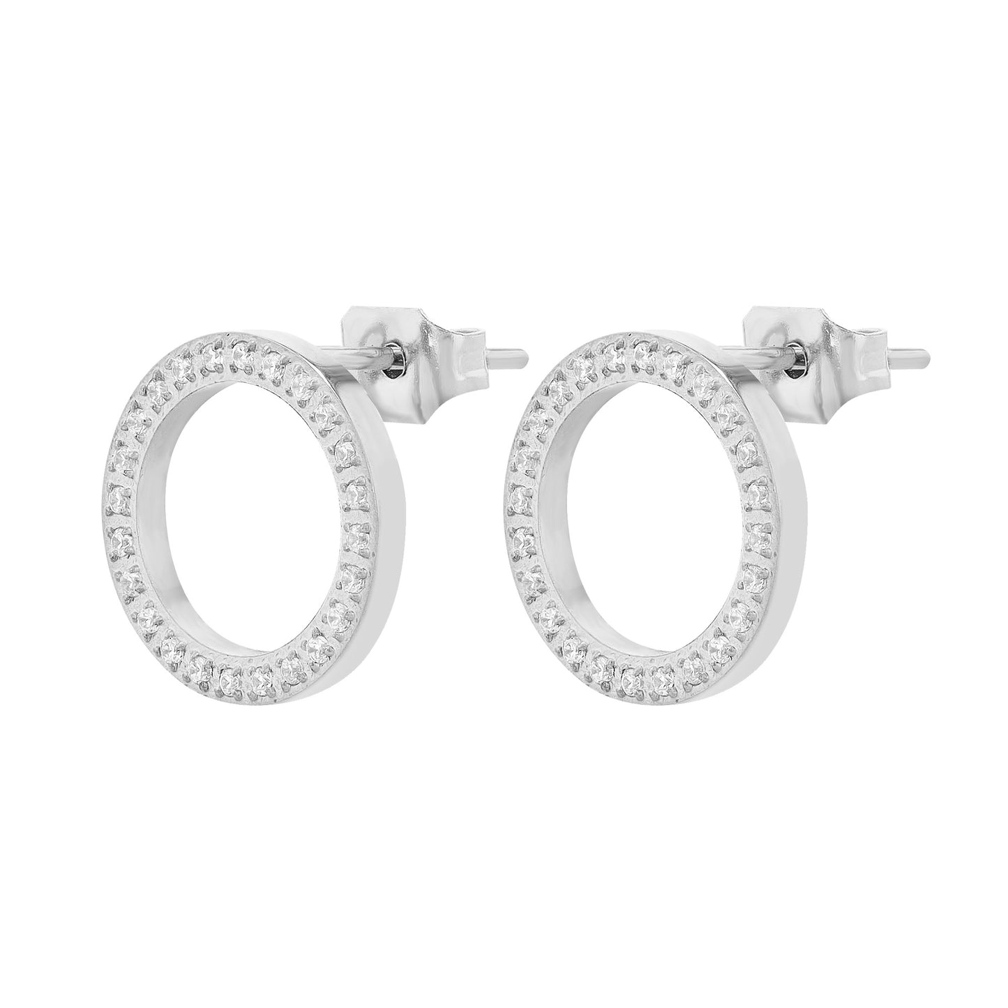 Damen Ohrringe – Ohrstecker aus Edelstahl mit Strass Steinchen