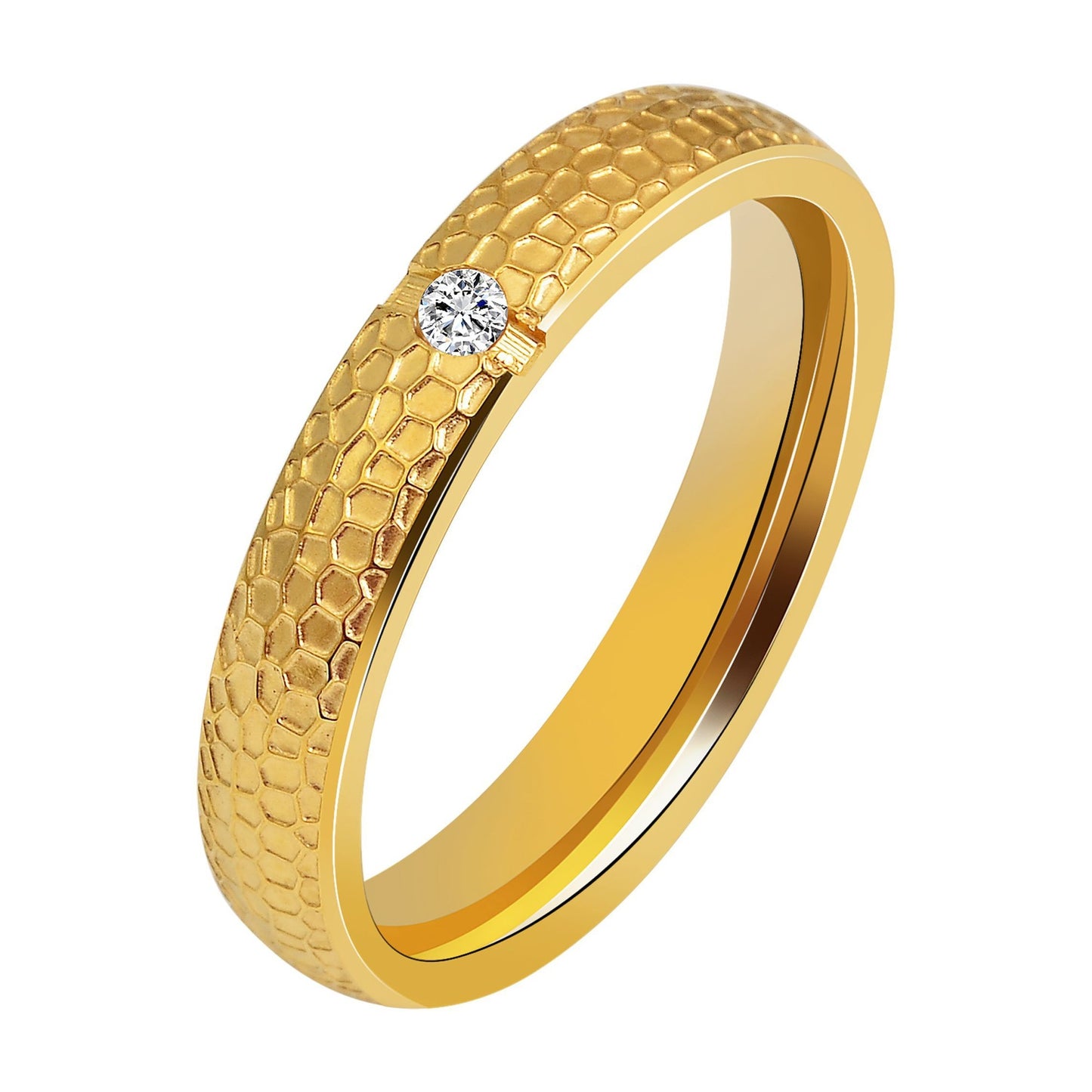 Damen Ring aus Edelstahl mit Strass Steinchen