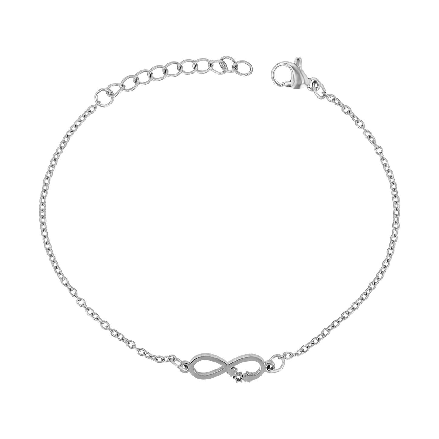 Damen Armband – Unendlichkeitszeichen aus Edelstahl 17 cm