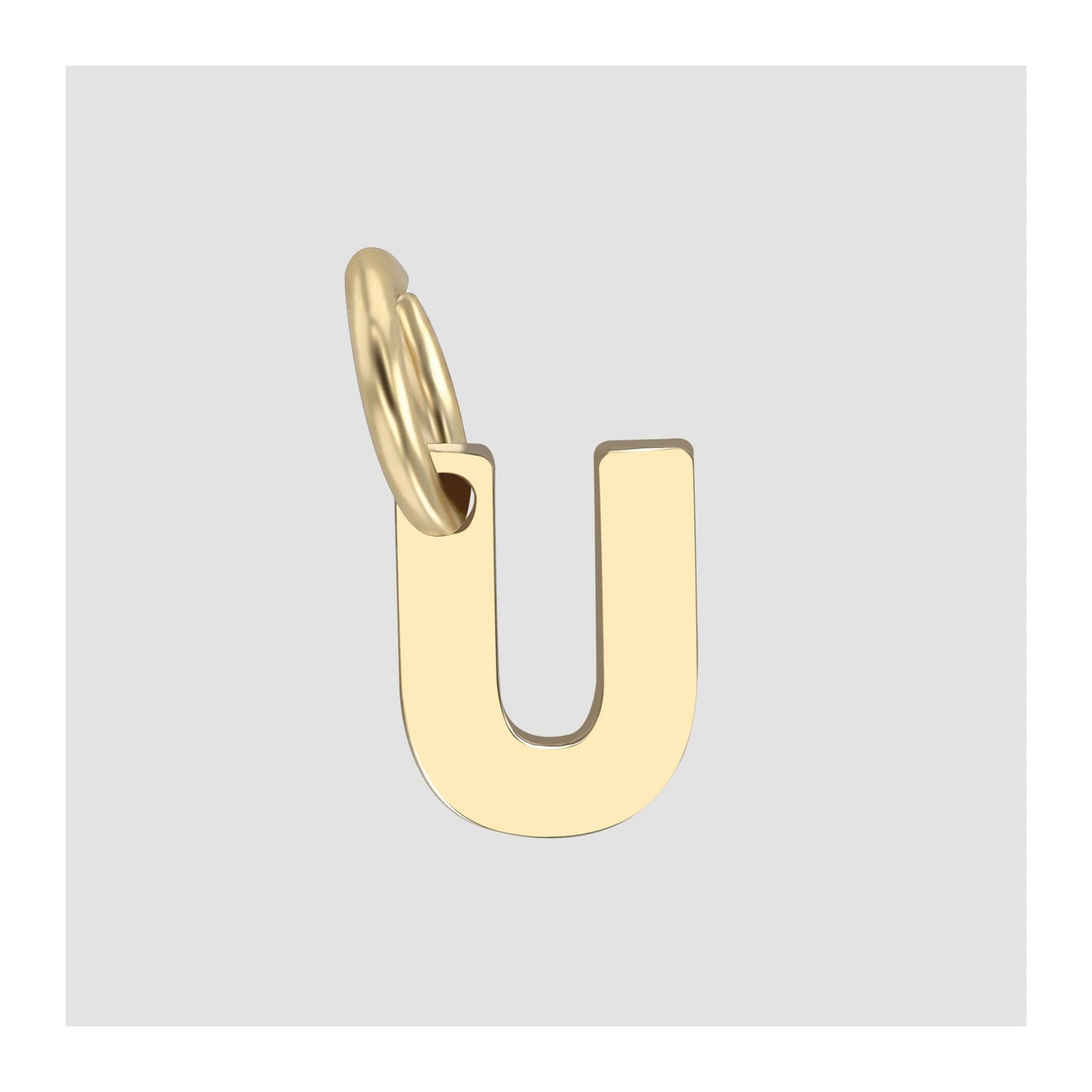 Unisex Anhänger – Buchstabe N Buchstabenanhänger aus 375 Gold