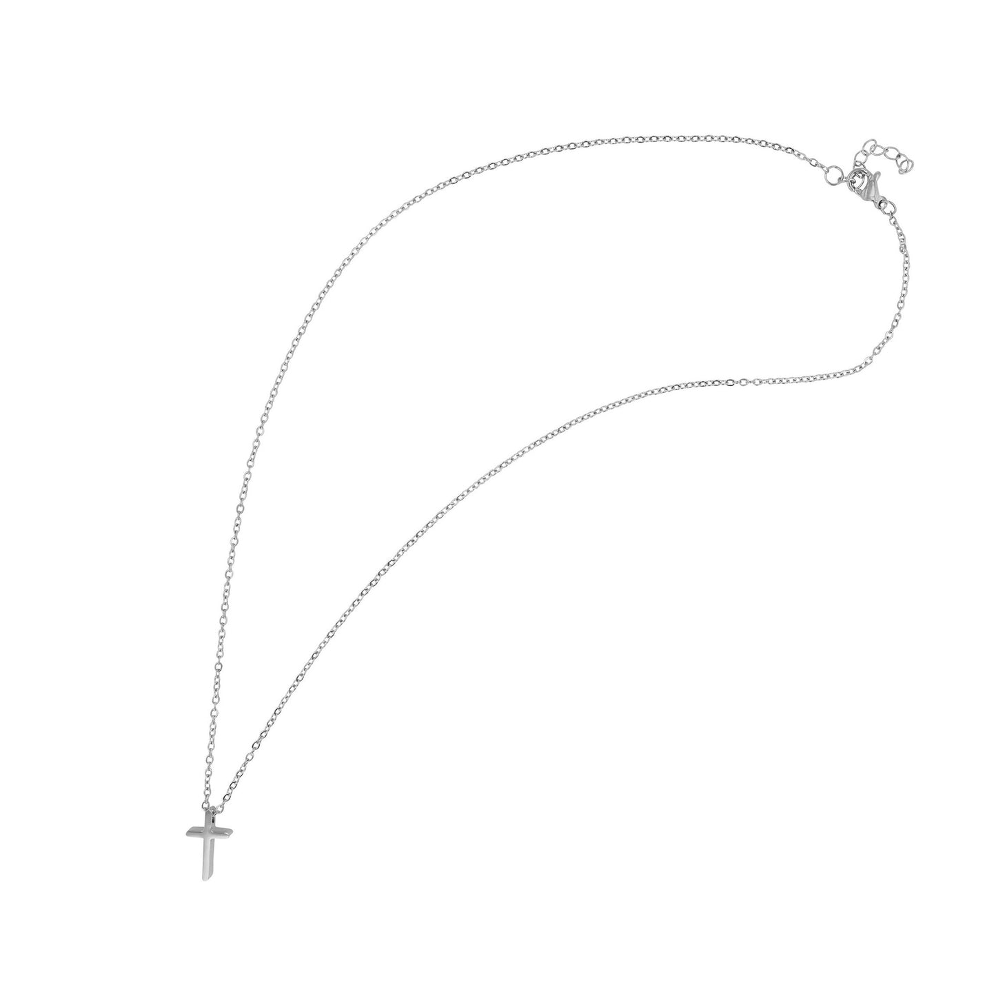 Unisex Halskette mit Anhänger – Kreuz aus Edelstahl