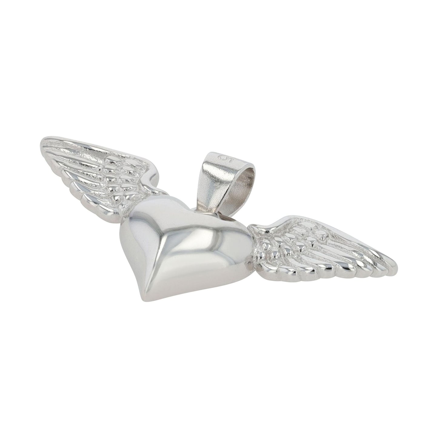 Damen Anhänger – Flügel Herzanhänger aus 925 Silber