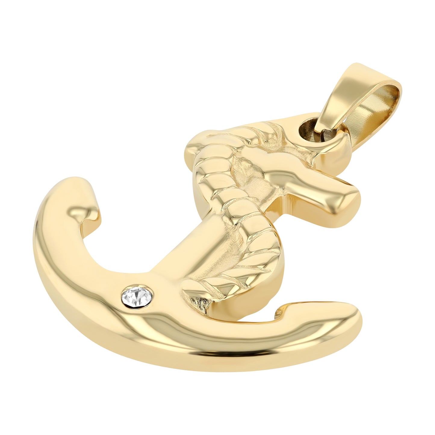 Damen Anhänger aus Edelstahl mit Strass Steinchen