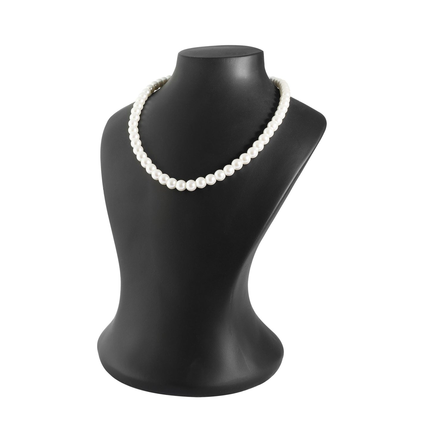 Damen Halskette aus Glas mit Perle 45 cm