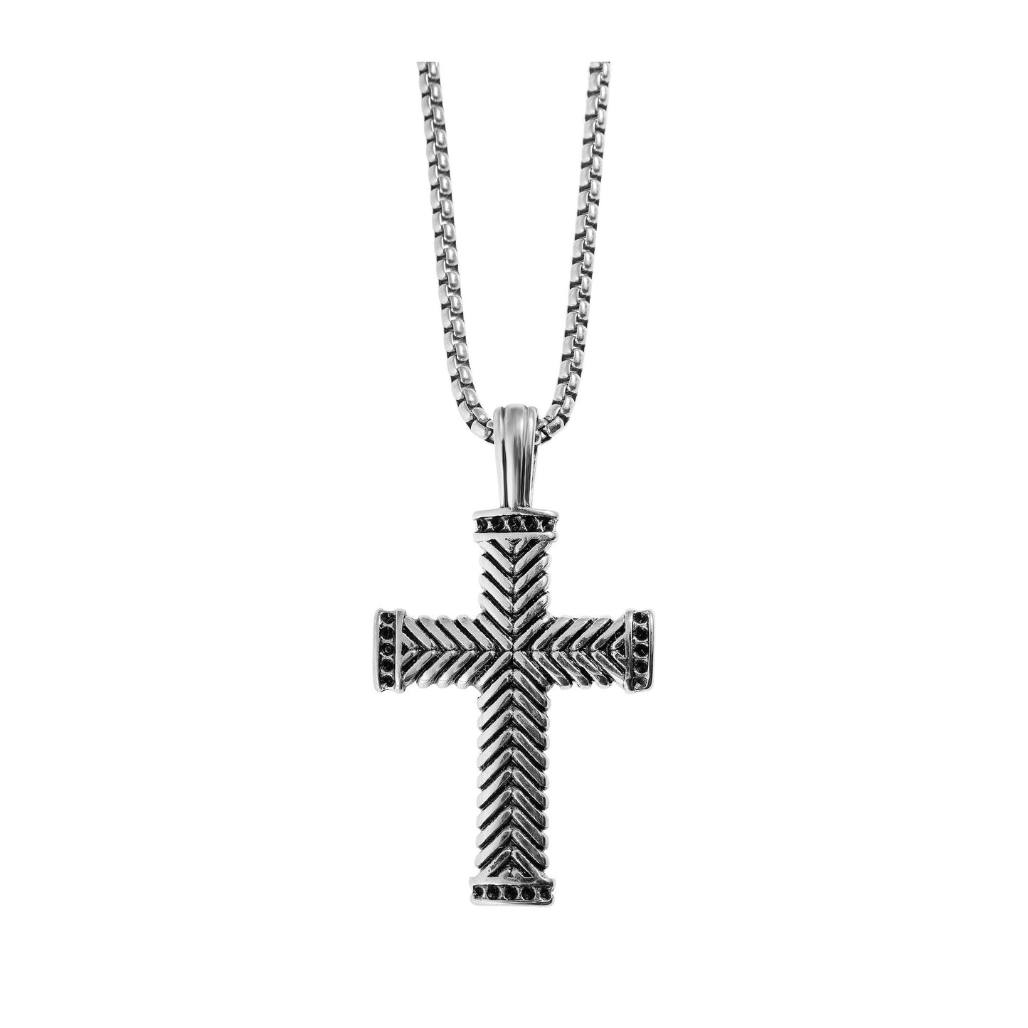 Unisex Halskette mit Anhänger – Kreuz aus Edelstahl