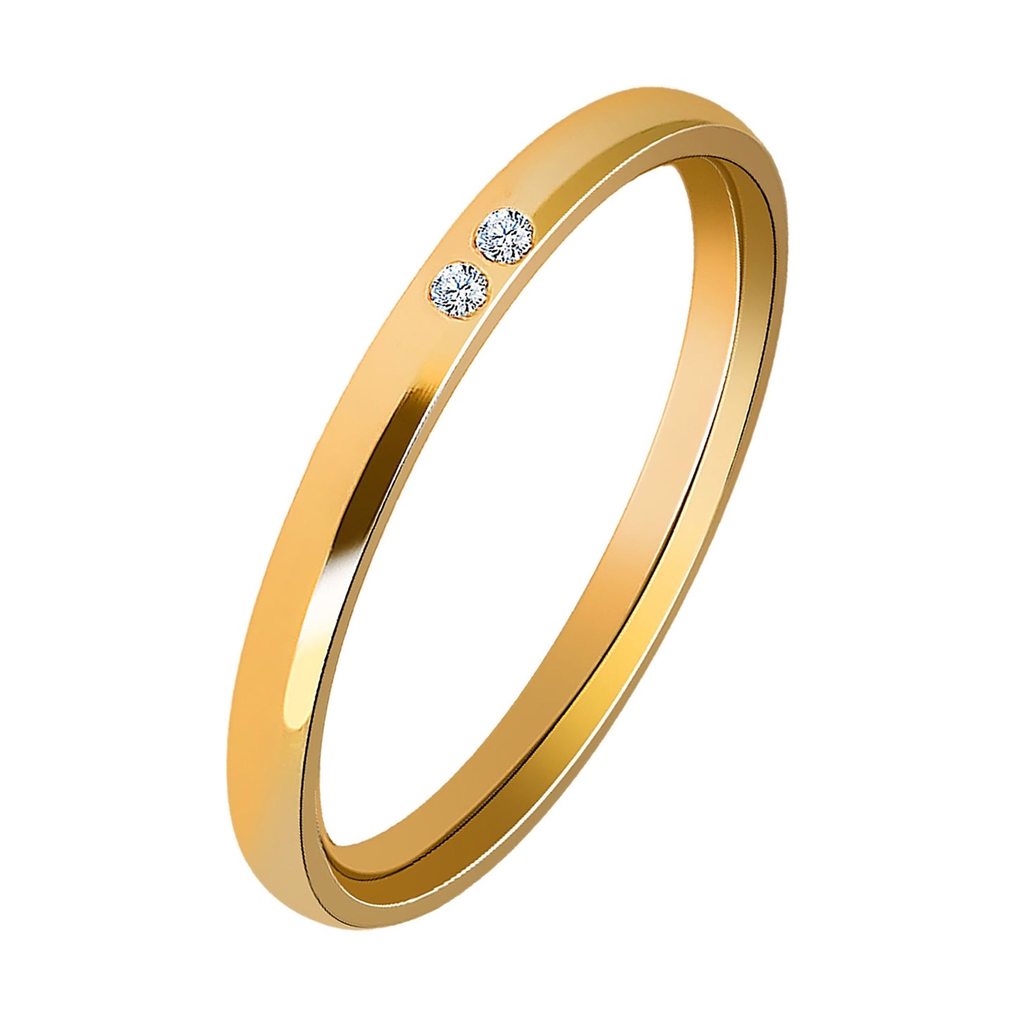 Damen Ring aus Edelstahl mit Strass Steinchen