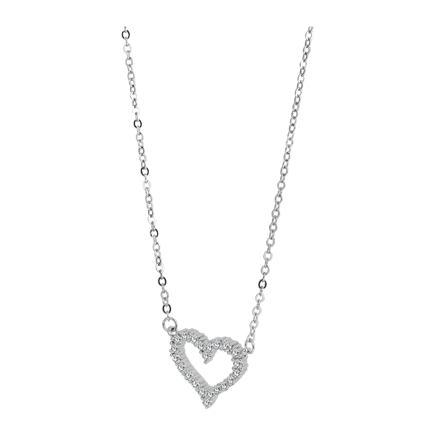 Damen Halskette mit Anhänger – Herz aus 925 Silber
