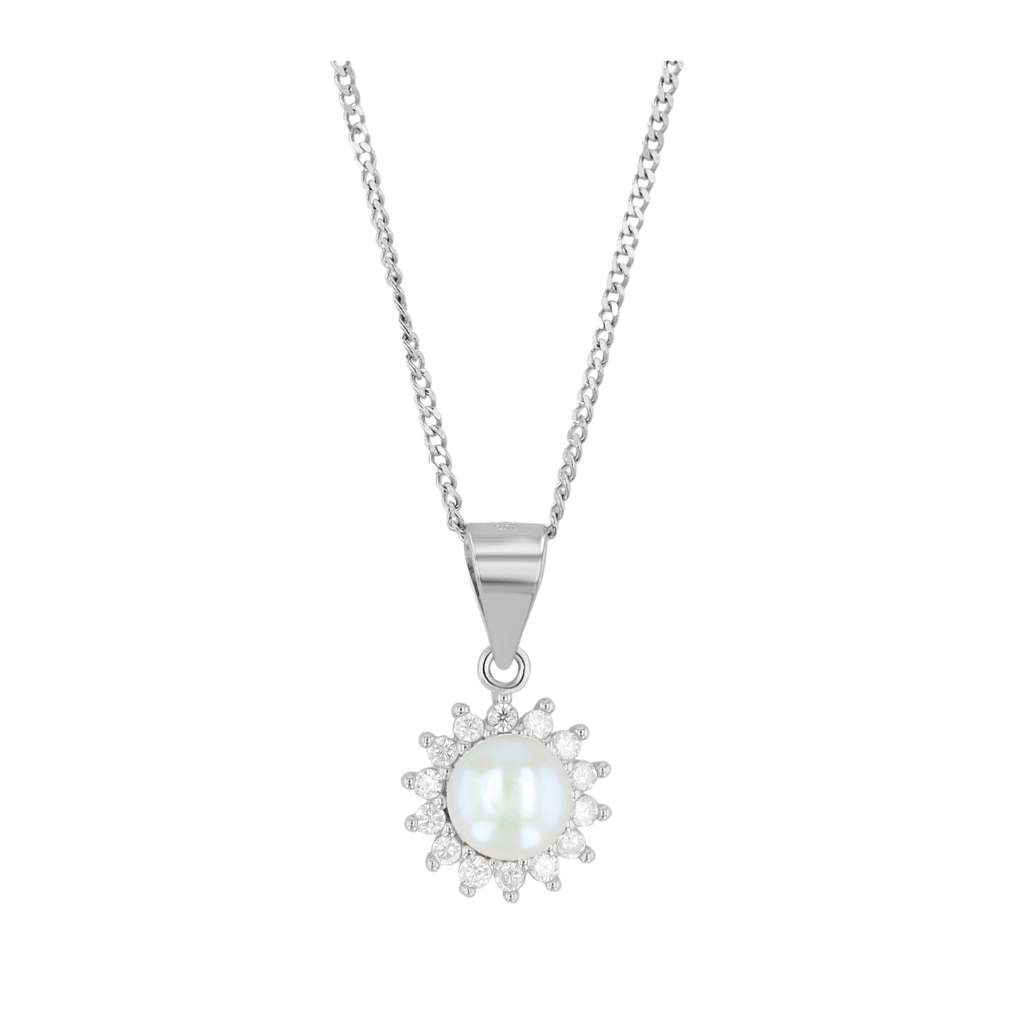 Damen Anhänger aus 925 Silber mit Süßwasserperle