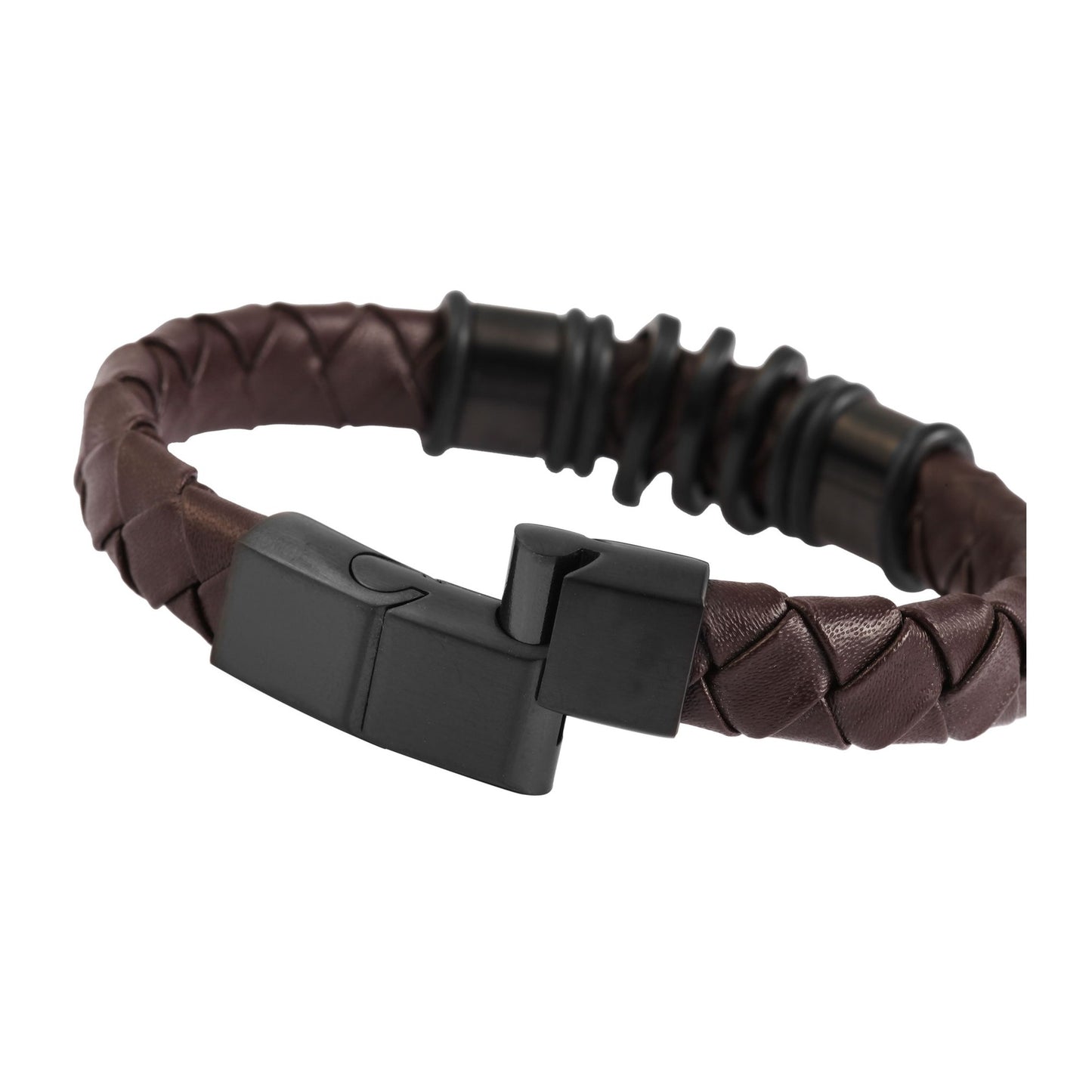 Herren Armband aus Leder 21,5 cm