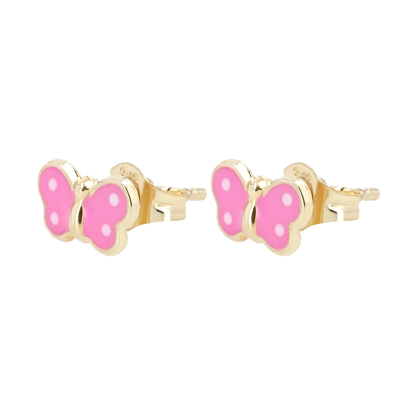 Mädchen Ohrringe – Ohrstecker aus 333 Gold mit Emaille