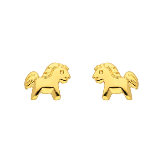 Adelia´s 333 Gold Ohrringe   Ohrstecker Pferd