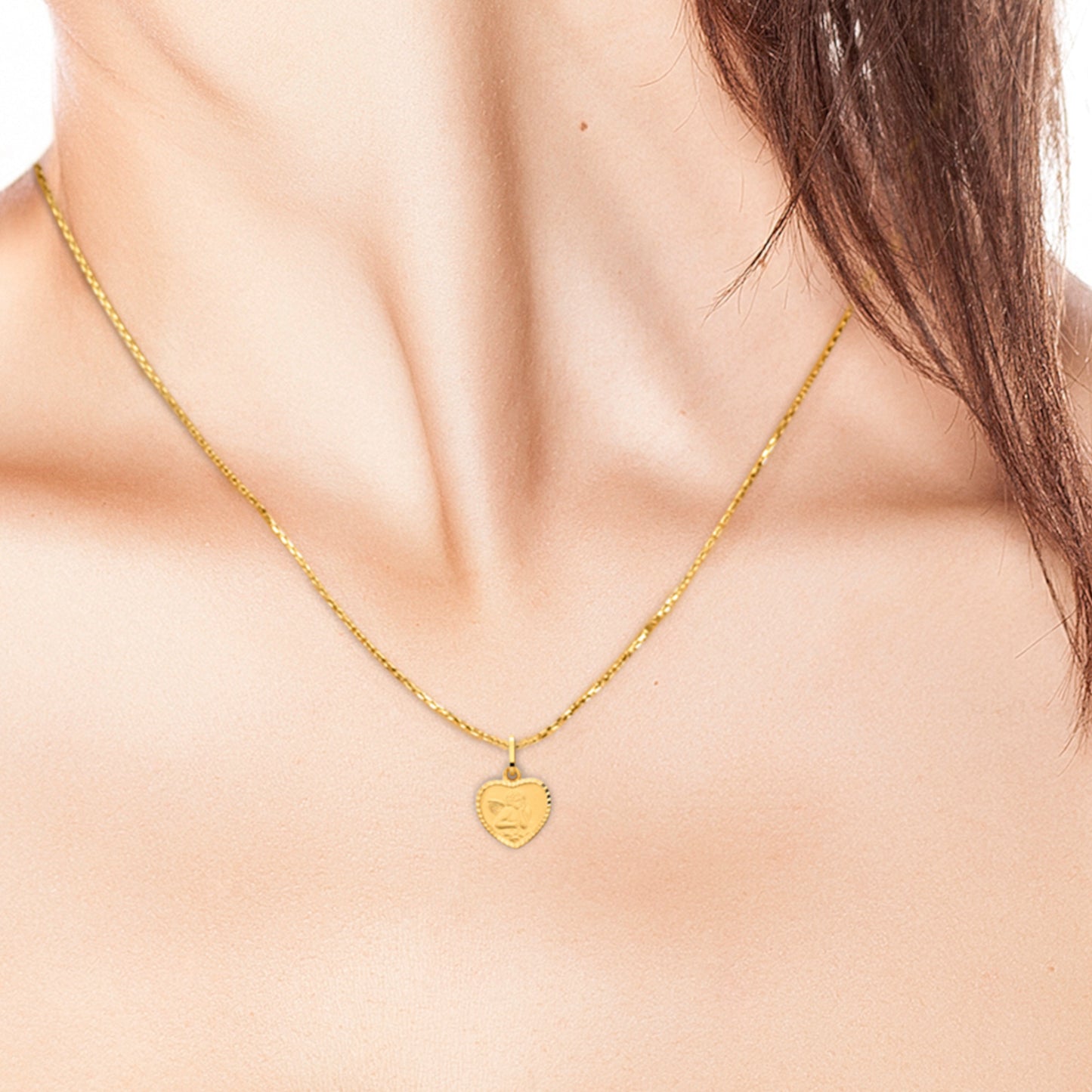 One Element Schutzengel Anhänger aus 333 Gelbgold