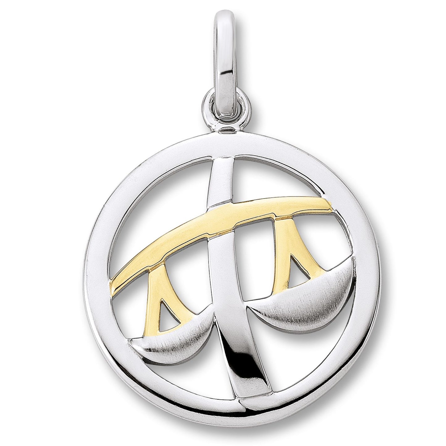 One Element Waage Sternzeichen Anhänger aus 925 Silber