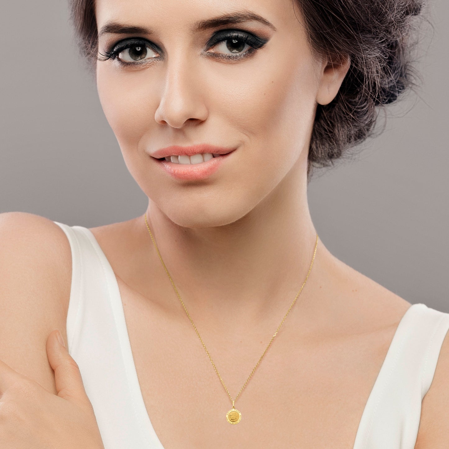 One Element Schutzengel Anhänger aus 333 Gelbgold