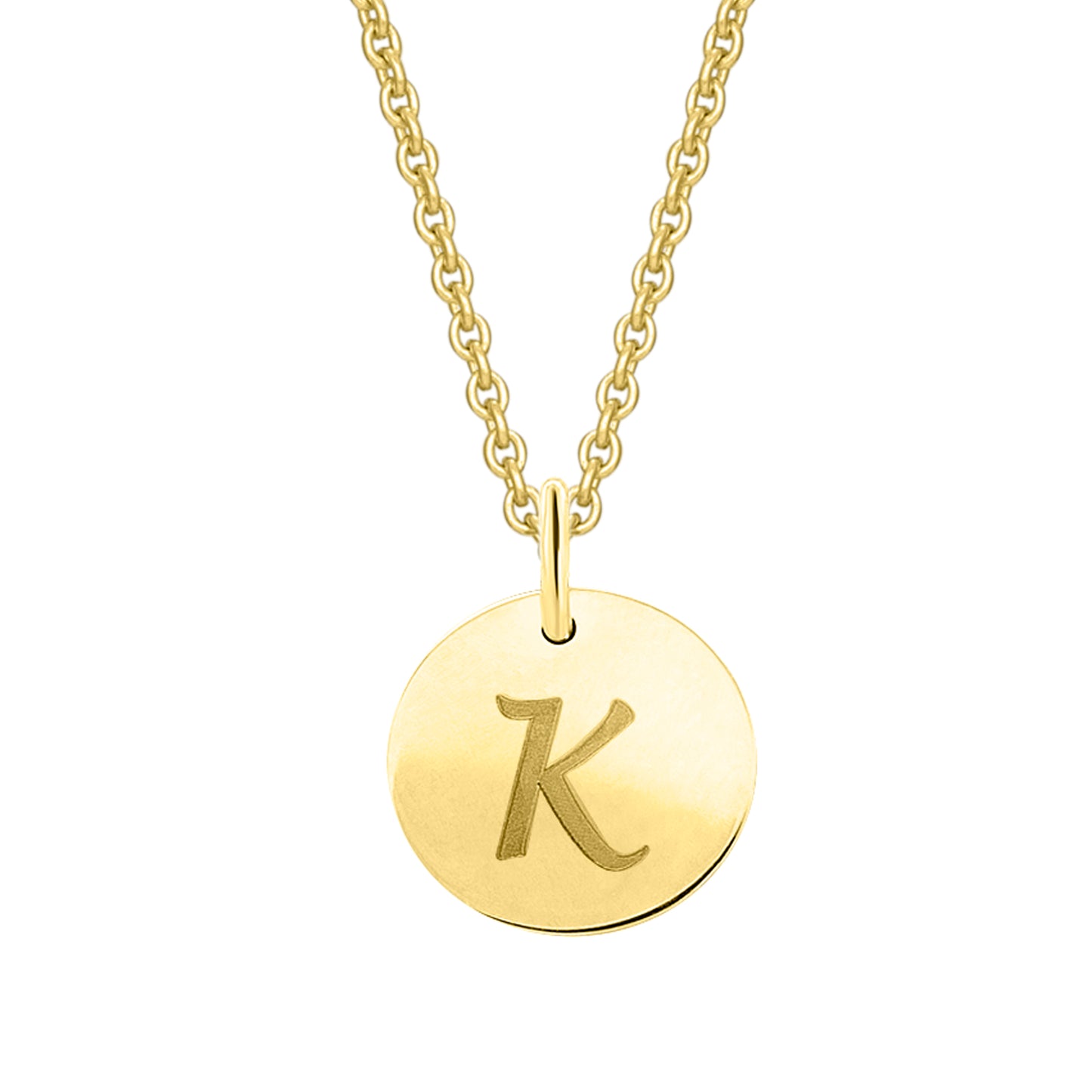 Buchstabe K Buchstaben Anhänger aus 333 Gelbgold Ø 11,0 mm
