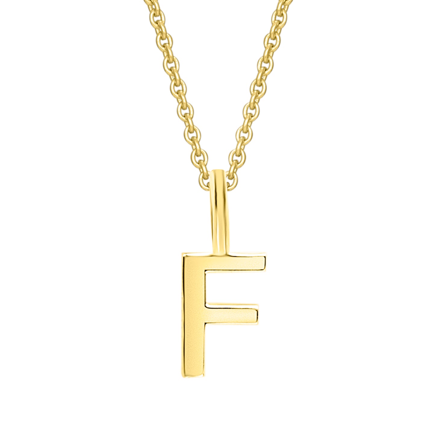 Buchstabe F Buchstaben Anhänger aus 333 Gelbgold