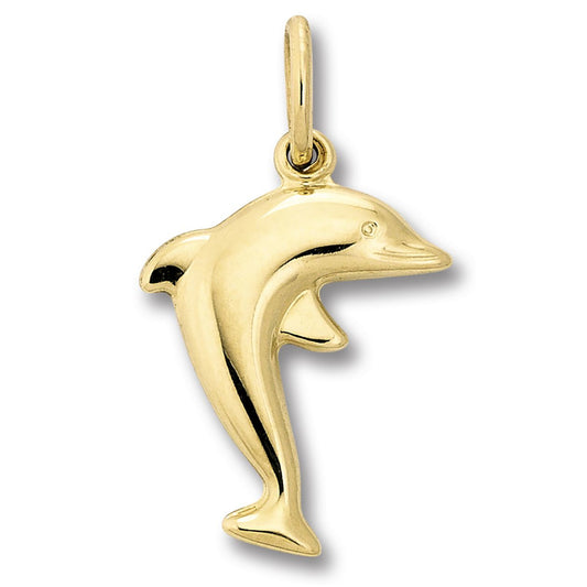 One Element Delfin Anhänger aus 333 Gelbgold