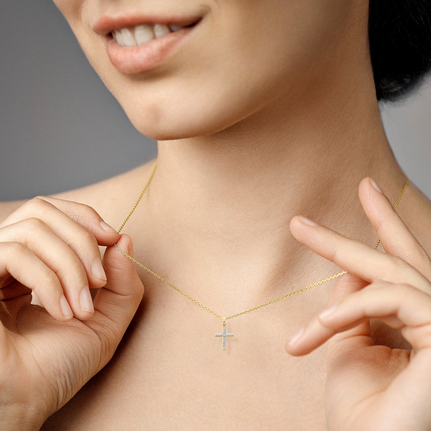 One Element 0.01 ct Brillant Diamant Anhänger aus 585 Gelbgold