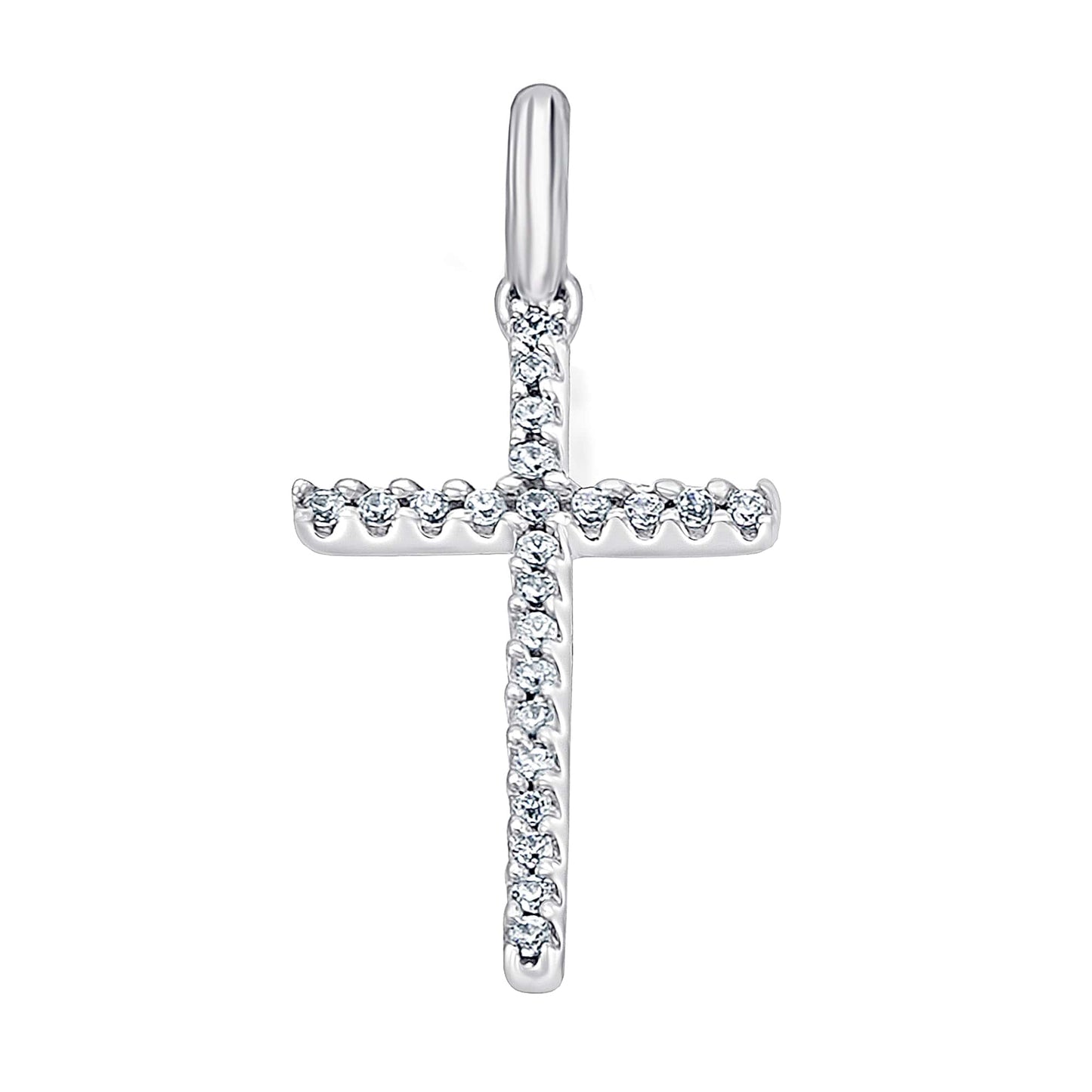 0,07 ct Diamant Brillant Anhänger aus 585 Weißgold