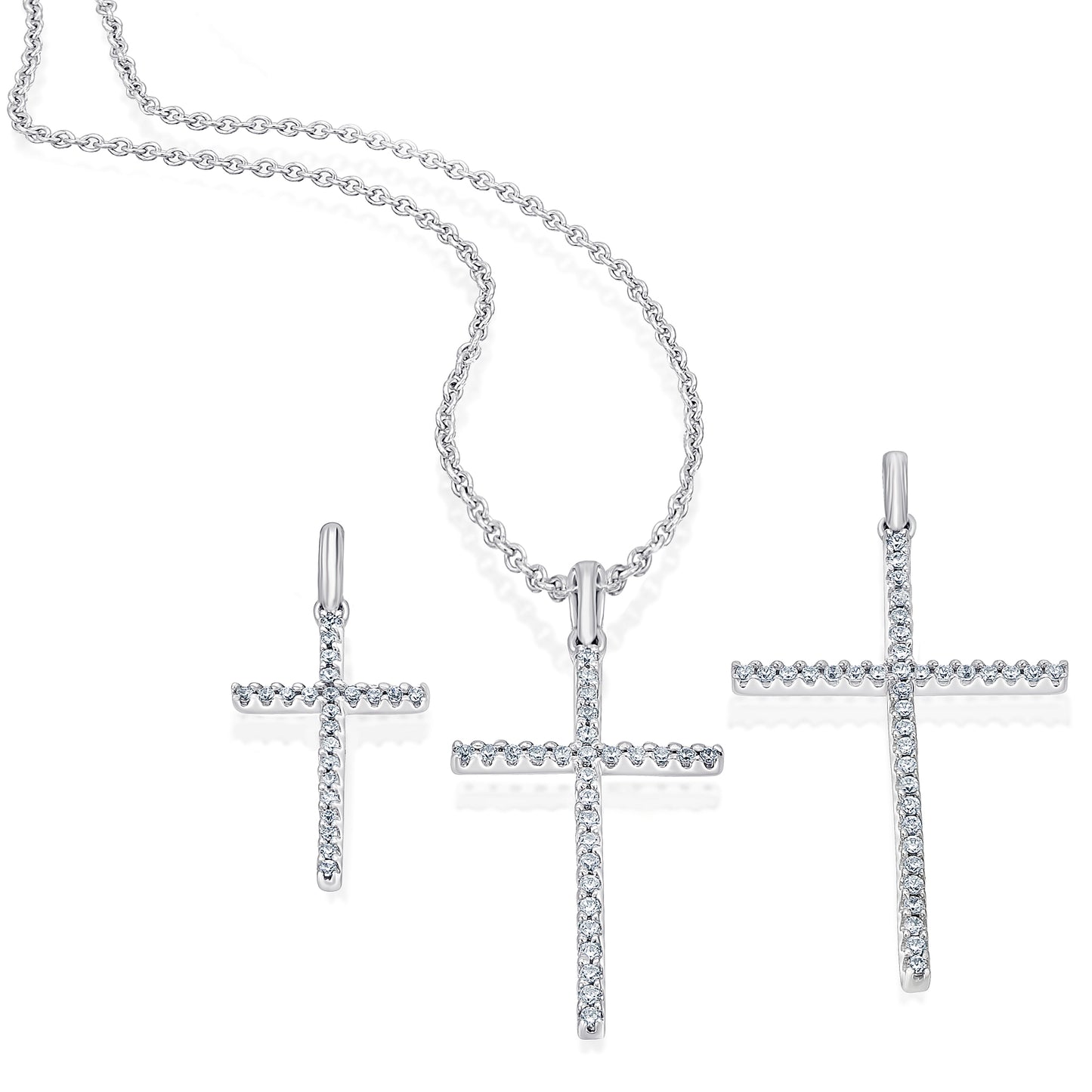 One Element 0,10 ct Diamant Brillant Anhänger aus 585 Weißgold