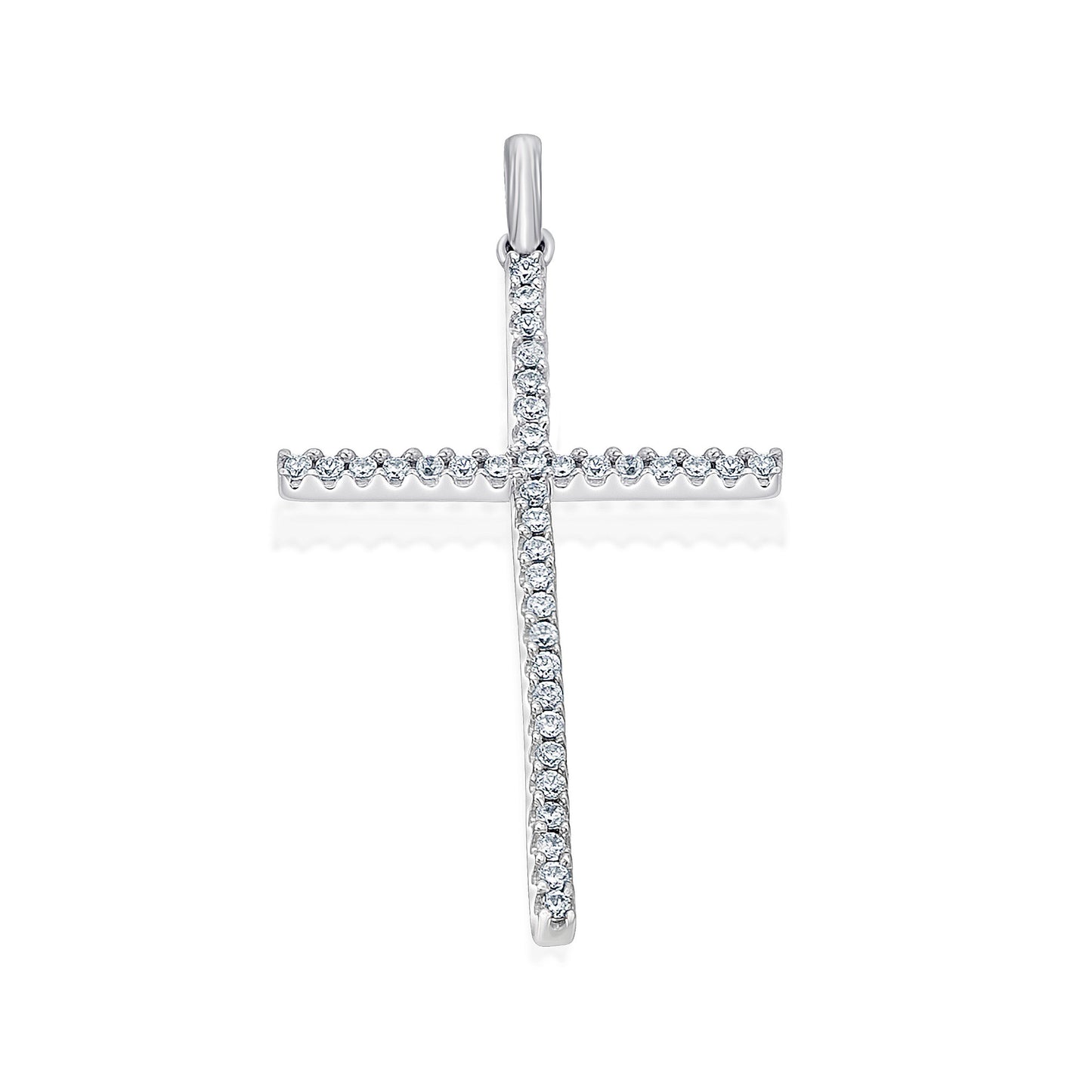 0,15 ct Diamant Brillant Anhänger aus 585 Weißgold