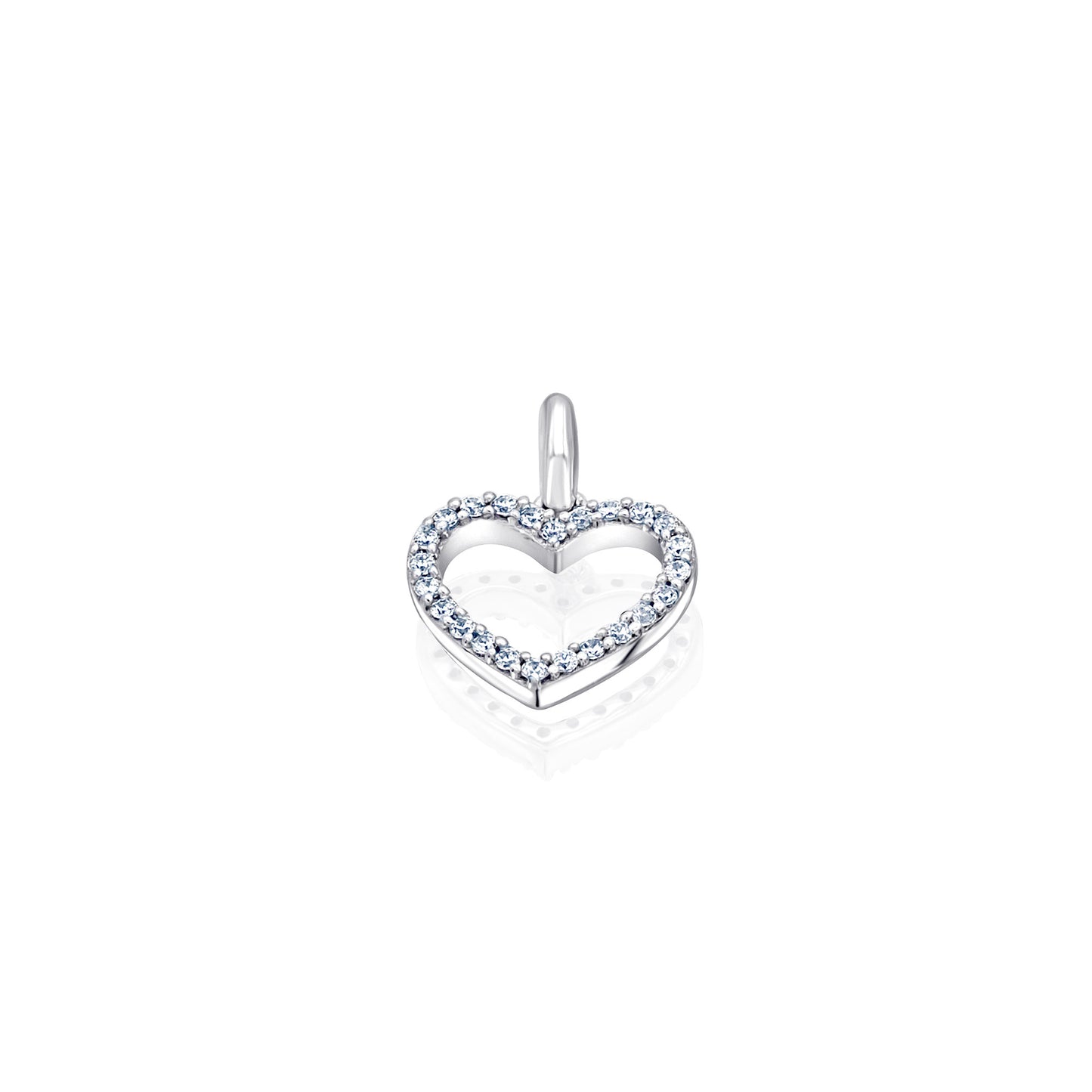 0,10 ct Diamant Brillant Anhänger aus 585 Weißgold