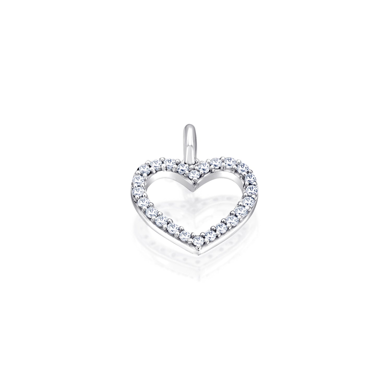 0,20 ct Diamant Brillant Anhänger aus 585 Weißgold