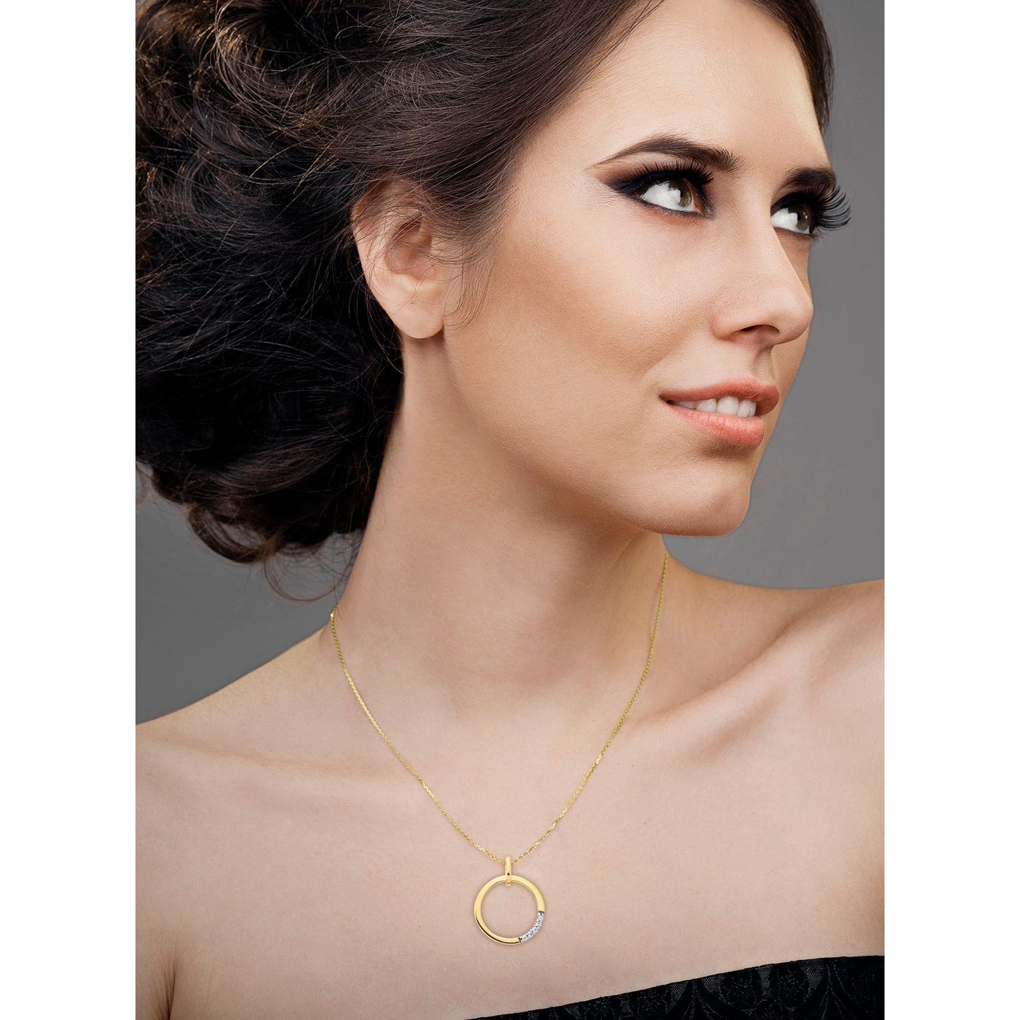 One Element 0.03 ct Brillant Diamant Anhänger aus 585 Gelbgold