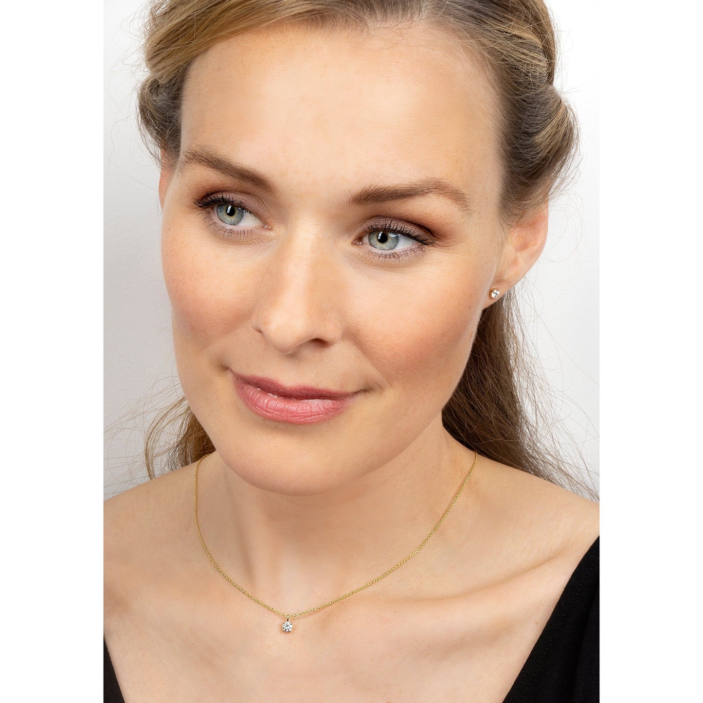 One Element 0.3 ct Diamant Brillant Anhänger aus 585 Gelbgold